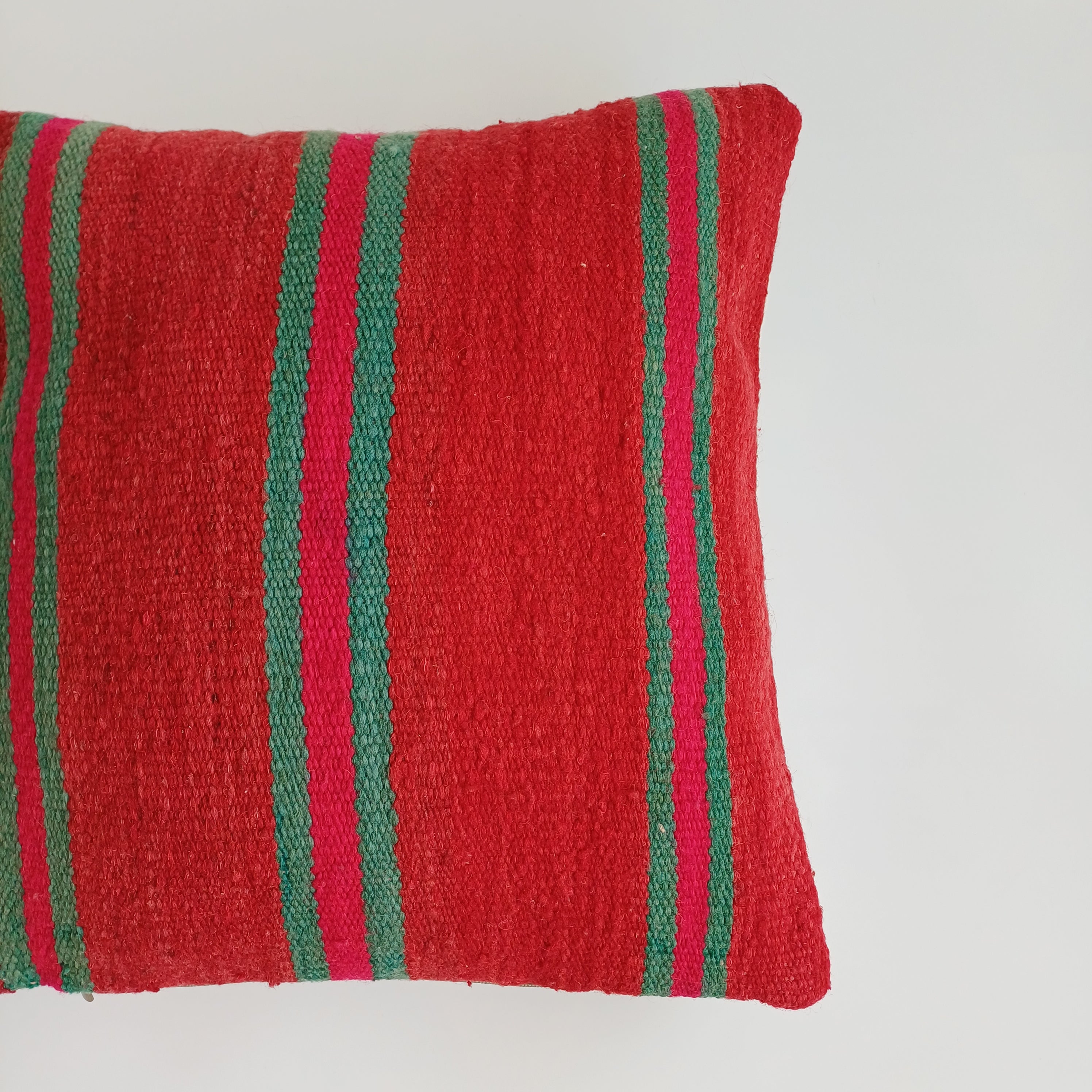 Moroccan Handmade Multicoloured Rug Cushion Cover 16''x16'' / 40x40 CM