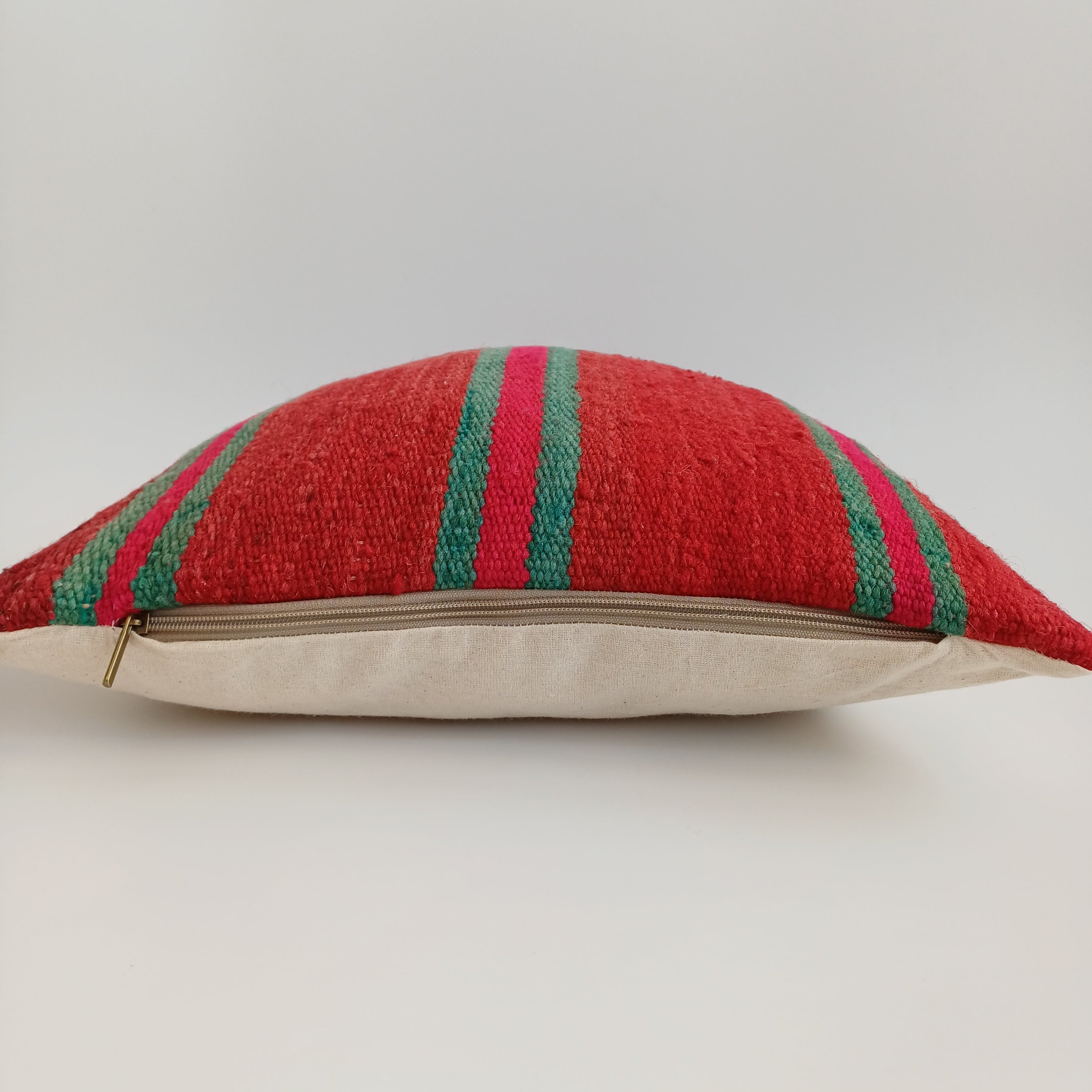 Moroccan Handmade Multicoloured Rug Cushion Cover 16''x16'' / 40x40 CM