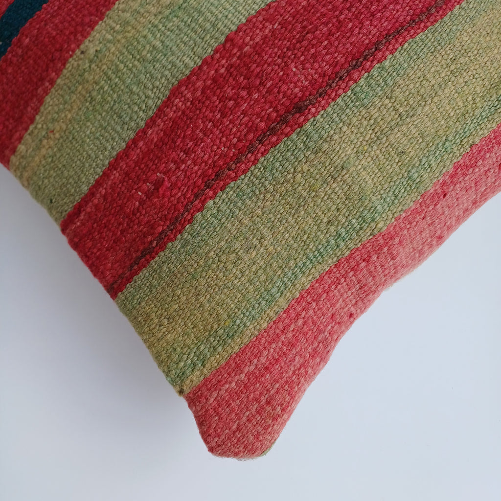 Moroccan Handmade Multicoloured Rug Cushion Cover 16''x16'' / 40x40 CM