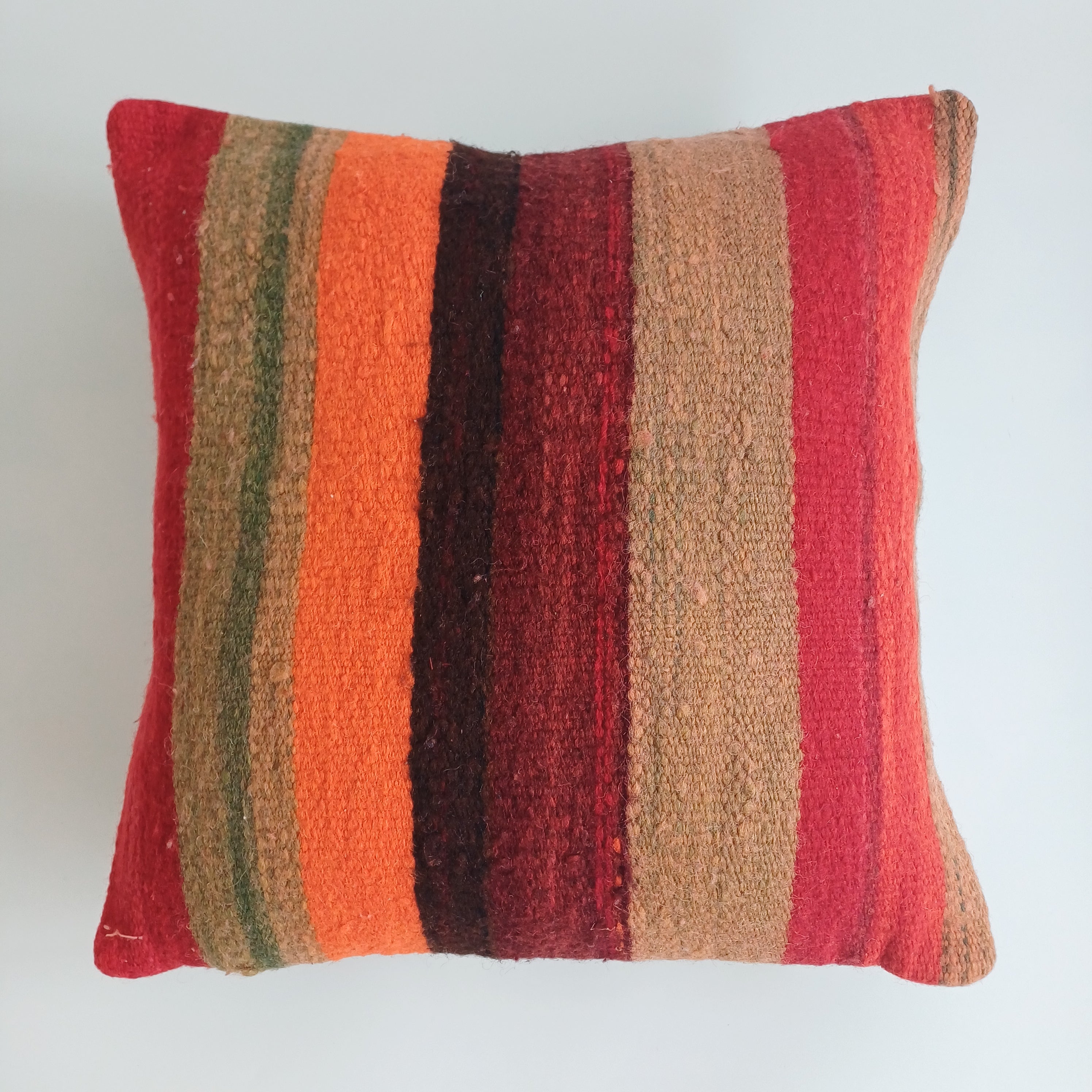 Moroccan Handmade Multicoloured Rug Cushion Cover 16''x16'' / 40x40 CM