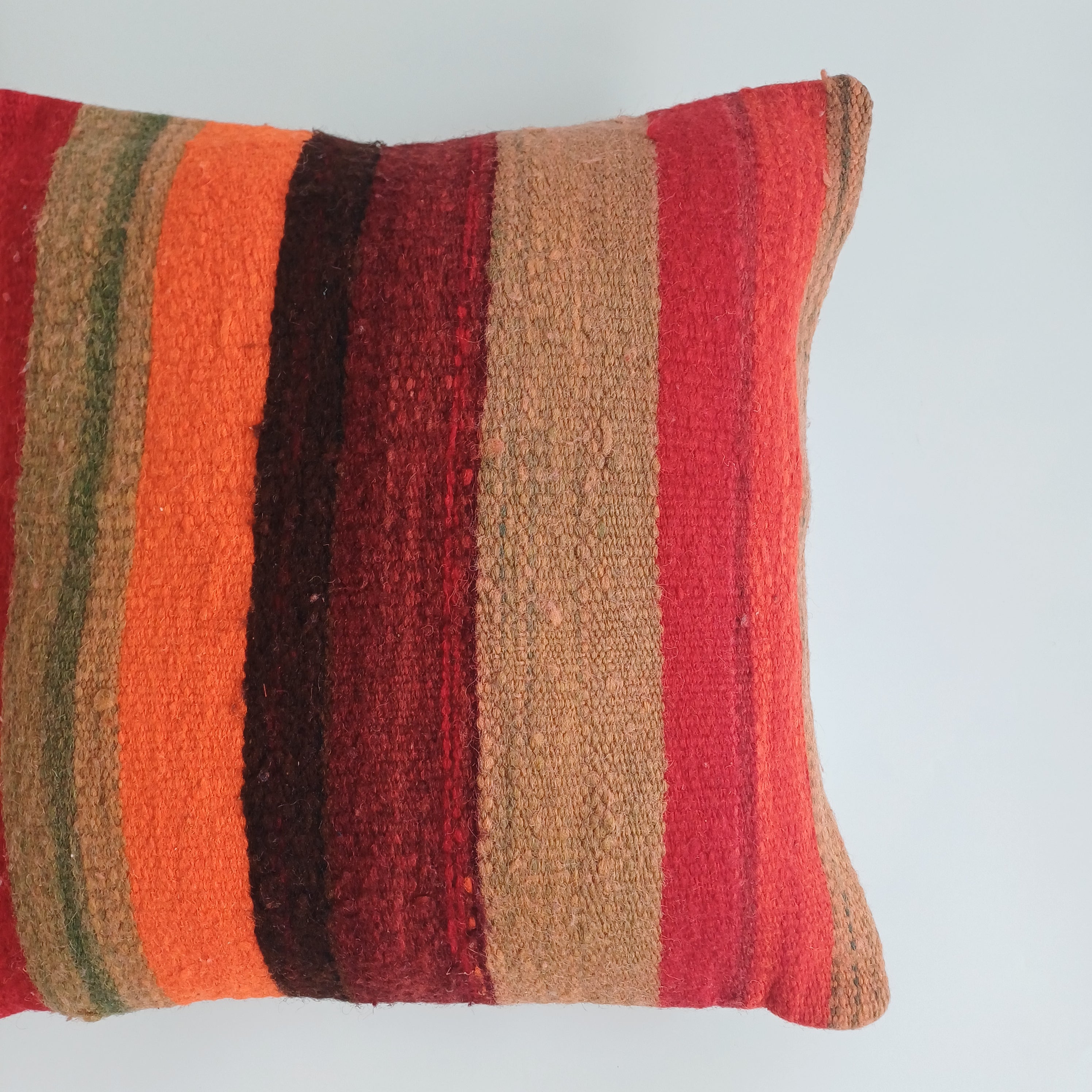 Moroccan Handmade Multicoloured Rug Cushion Cover 16''x16'' / 40x40 CM