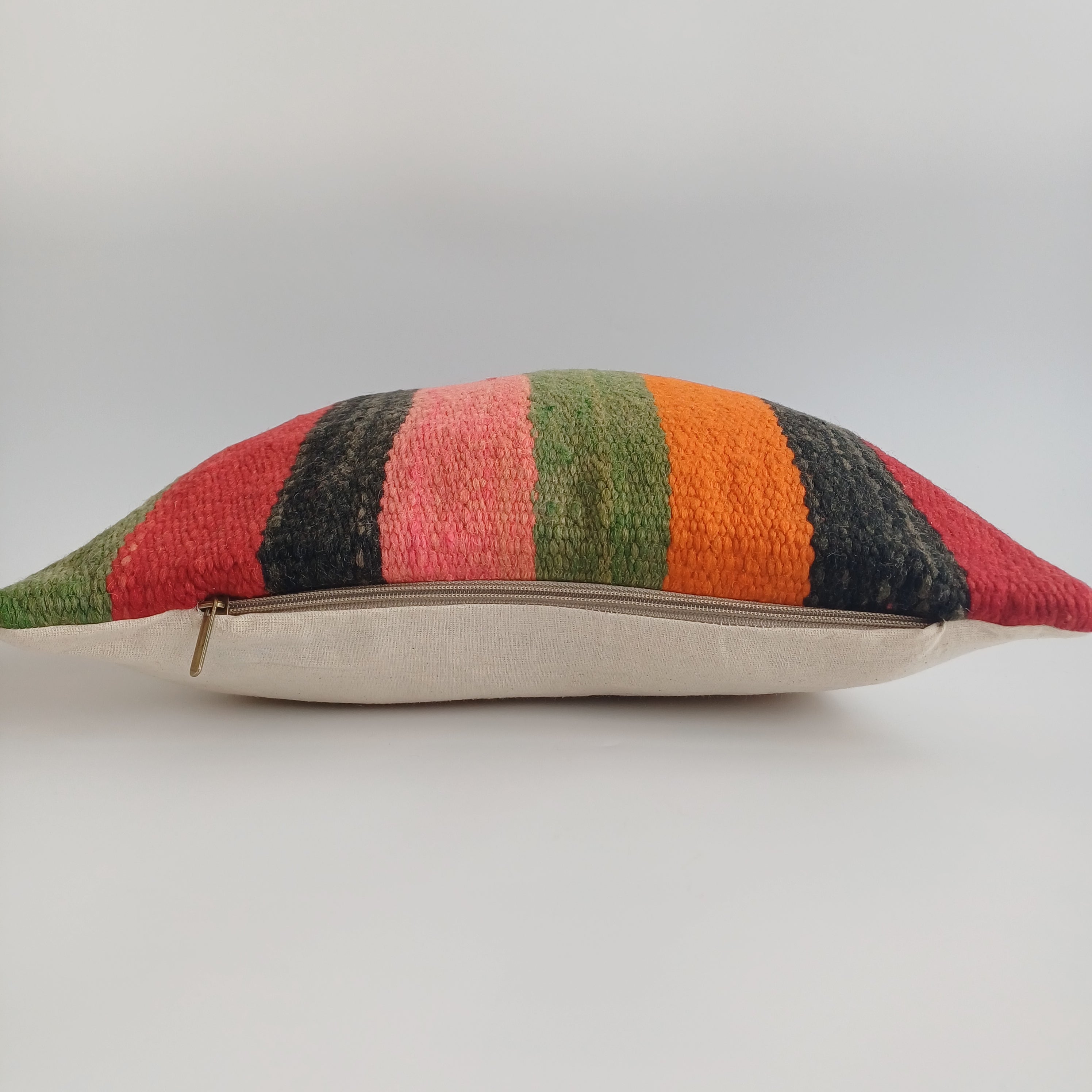Moroccan Handmade Multicoloured Rug Cushion Cover 16''x16'' / 40x40 CM