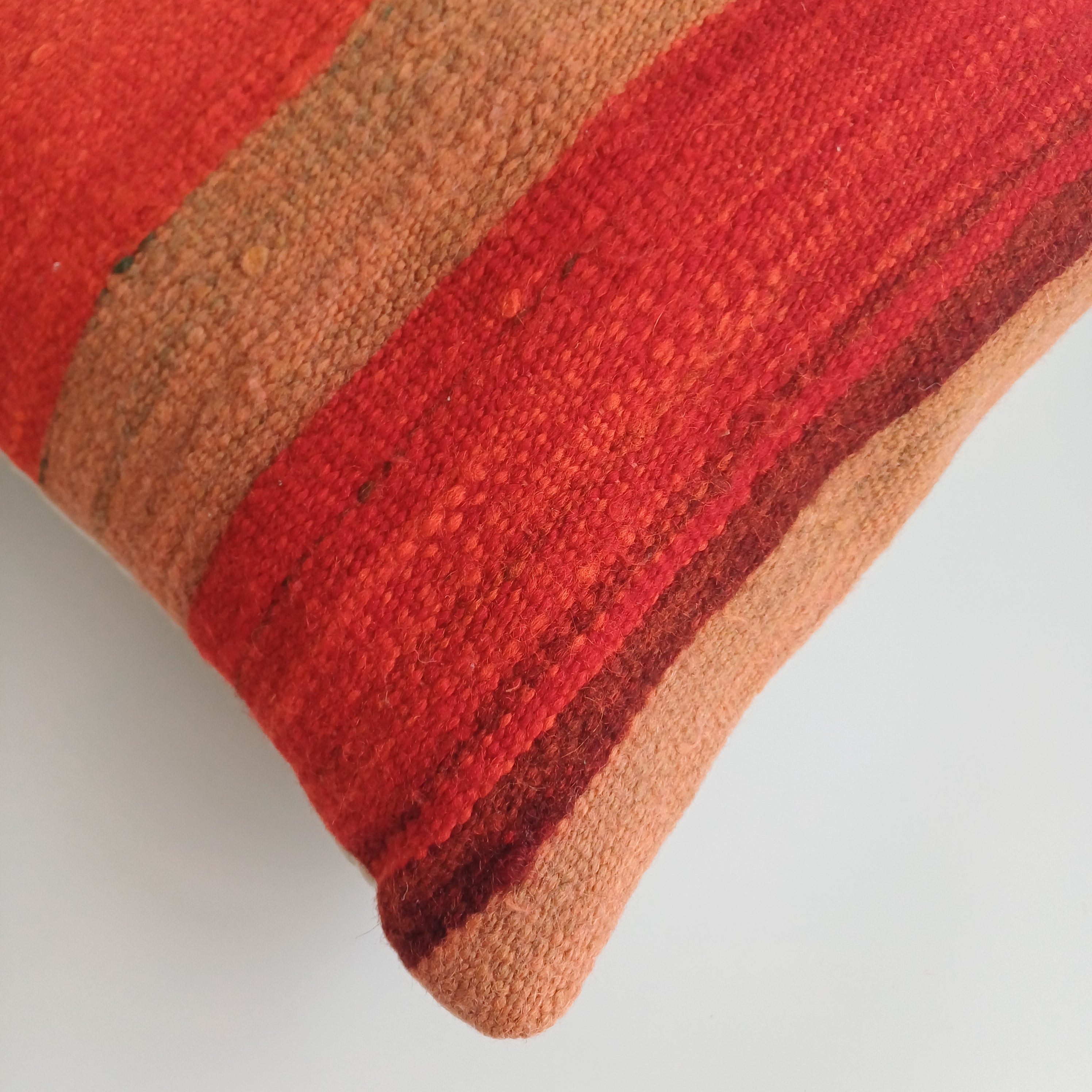 Moroccan Handmade Multicoloured Rug Cushion Cover 16''x16'' / 40x40 CM