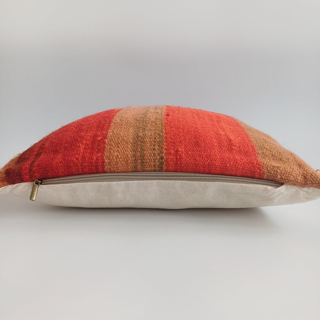 Moroccan Handmade Multicoloured Rug Cushion Cover 16''x16'' / 40x40 CM