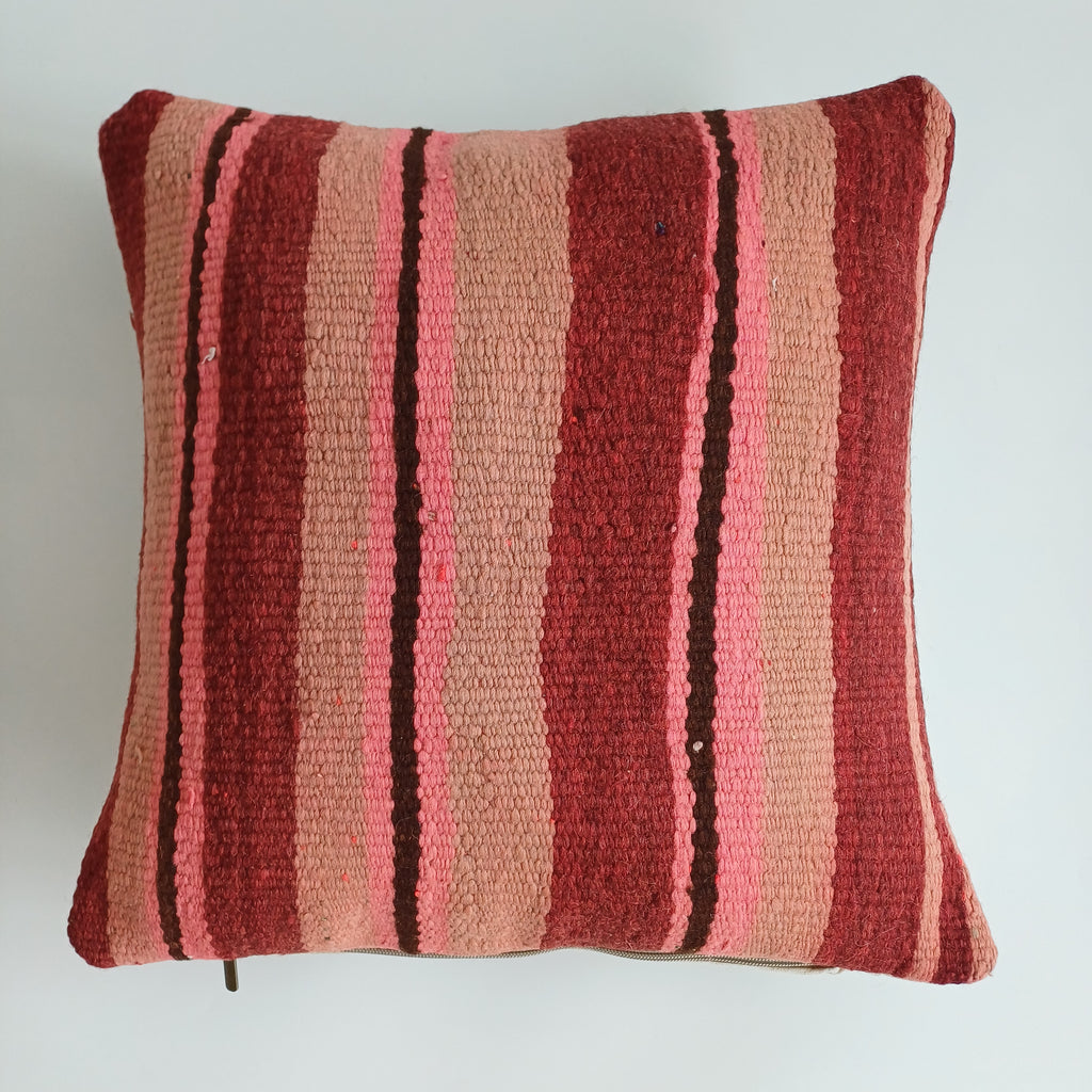 Moroccan Handmade Multicoloured Rug Cushion Cover 16''x16'' / 40x40 CM