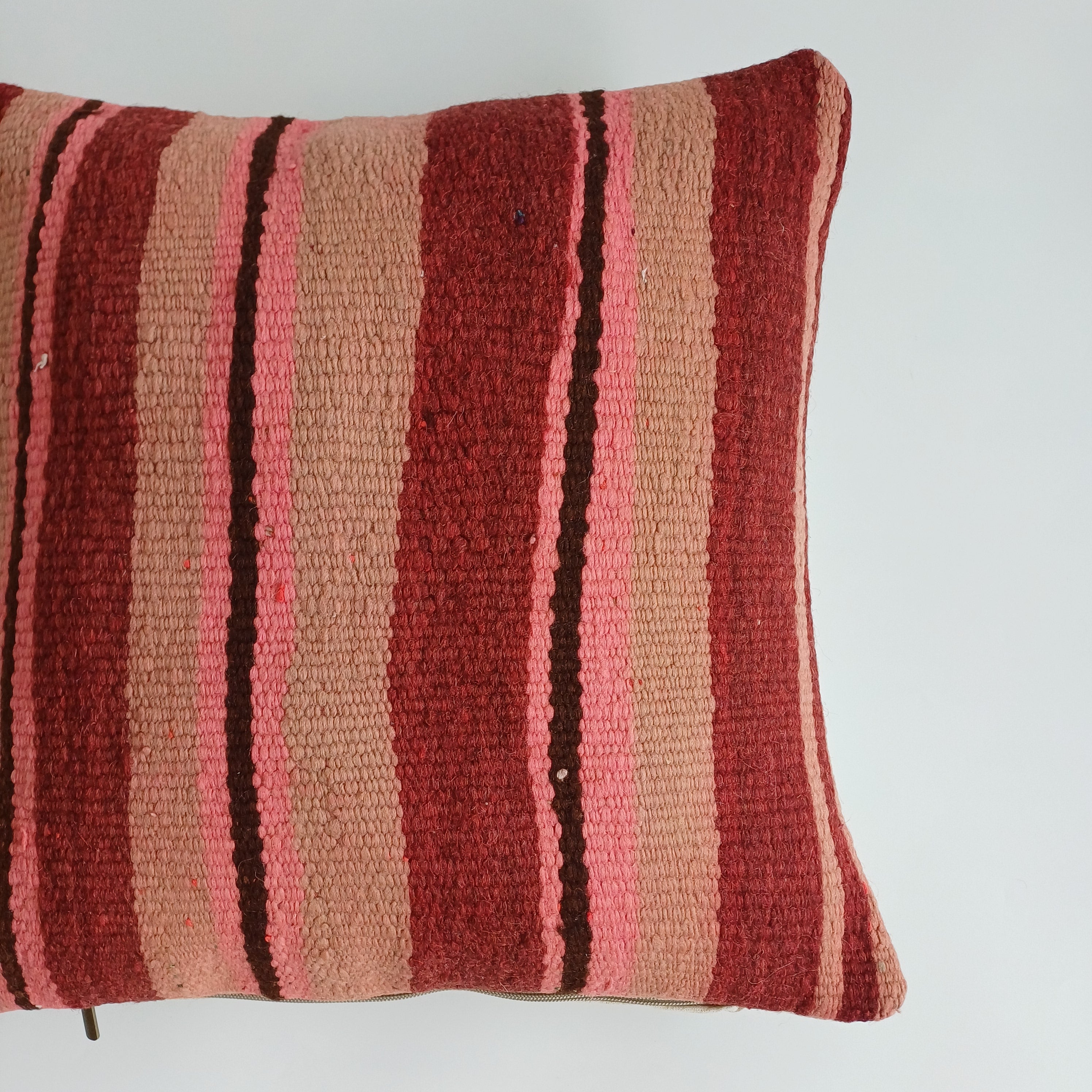 Moroccan Handmade Multicoloured Rug Cushion Cover 16''x16'' / 40x40 CM