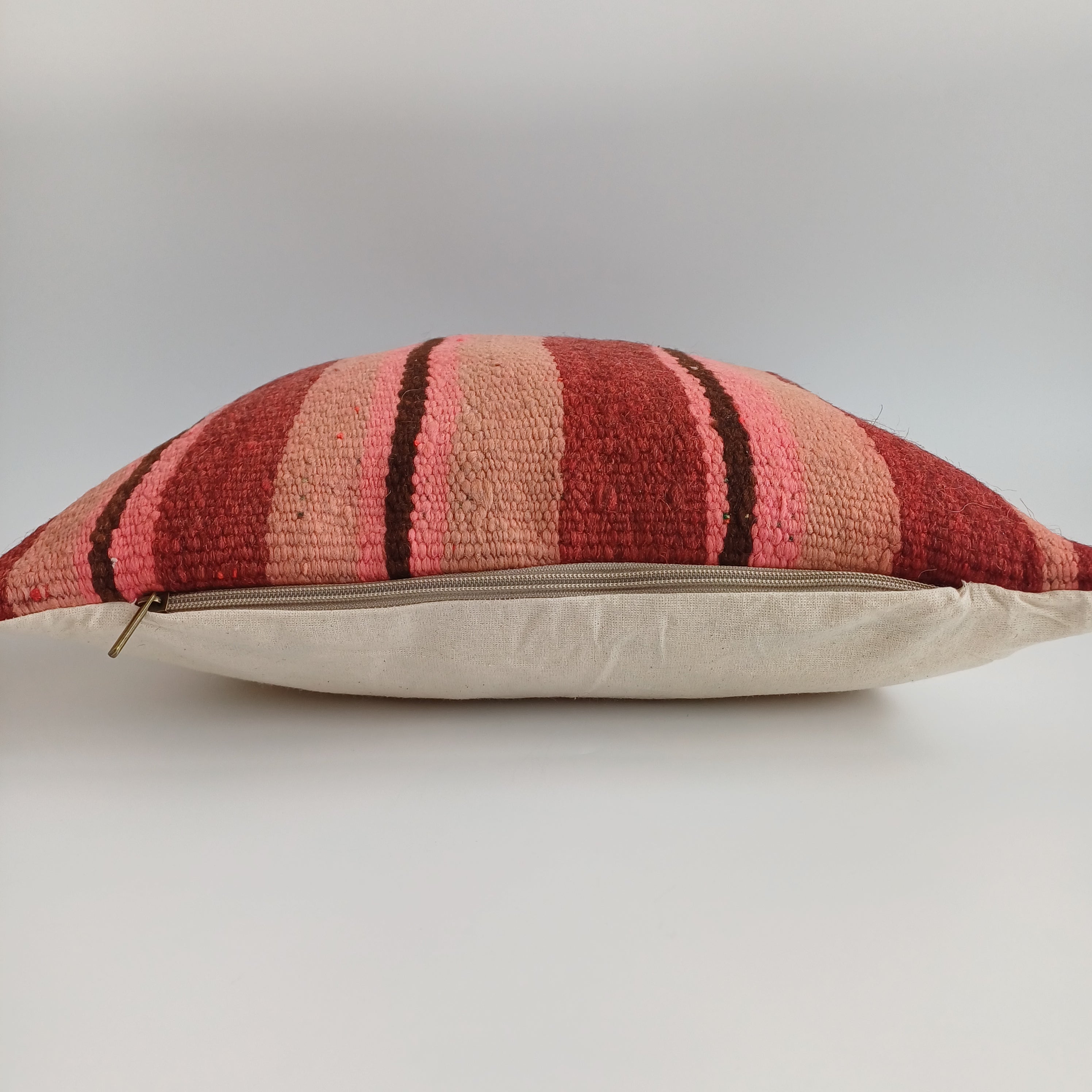 Moroccan Handmade Multicoloured Rug Cushion Cover 16''x16'' / 40x40 CM