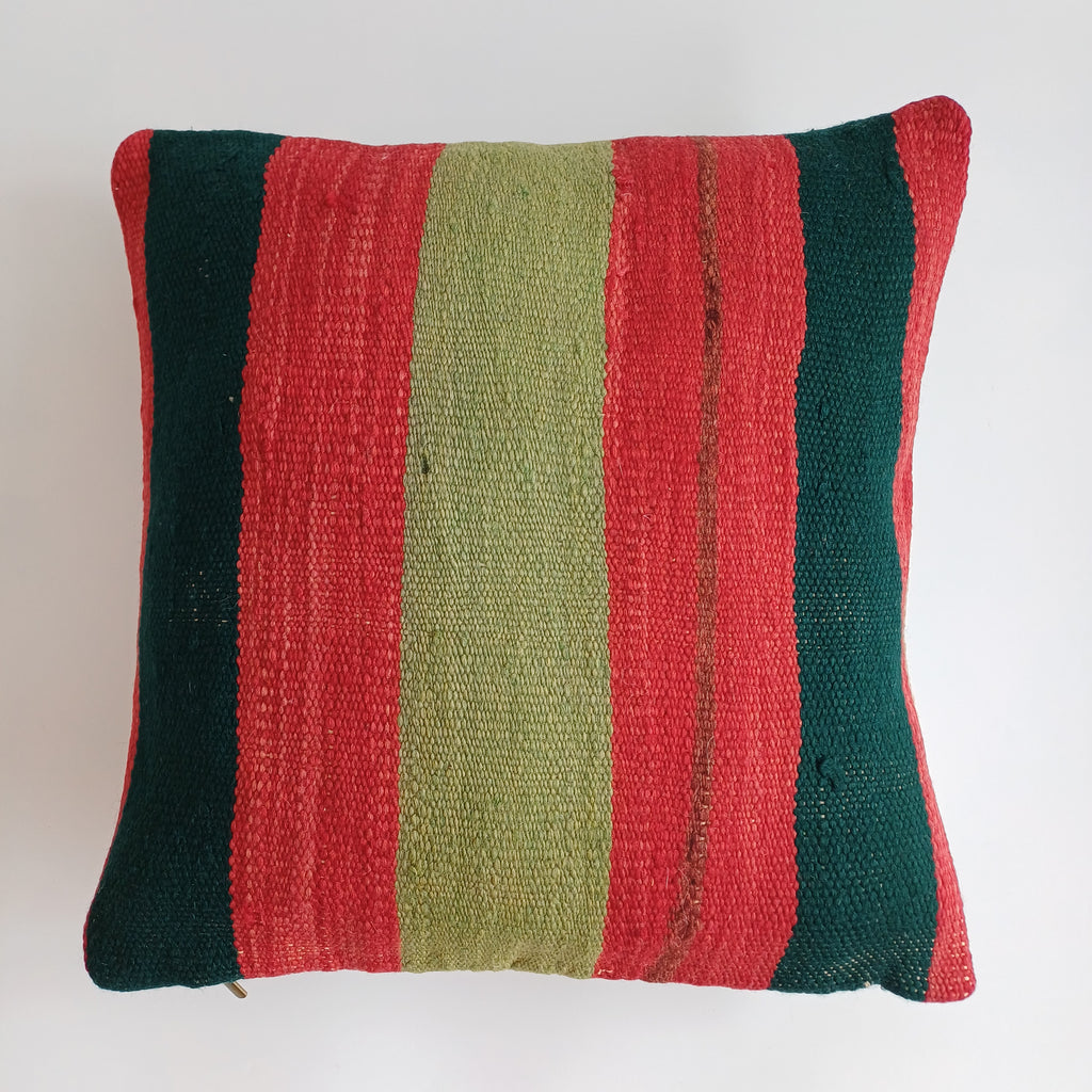Moroccan Handmade Multicoloured Rug Cushion Cover 16''x16'' / 40x40 CM