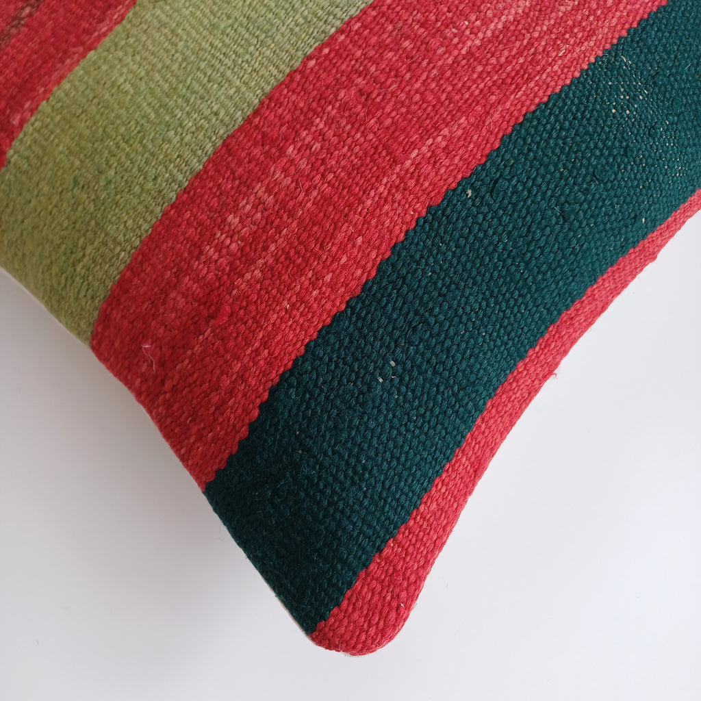 Moroccan Handmade Multicoloured Rug Cushion Cover 16''x16'' / 40x40 CM