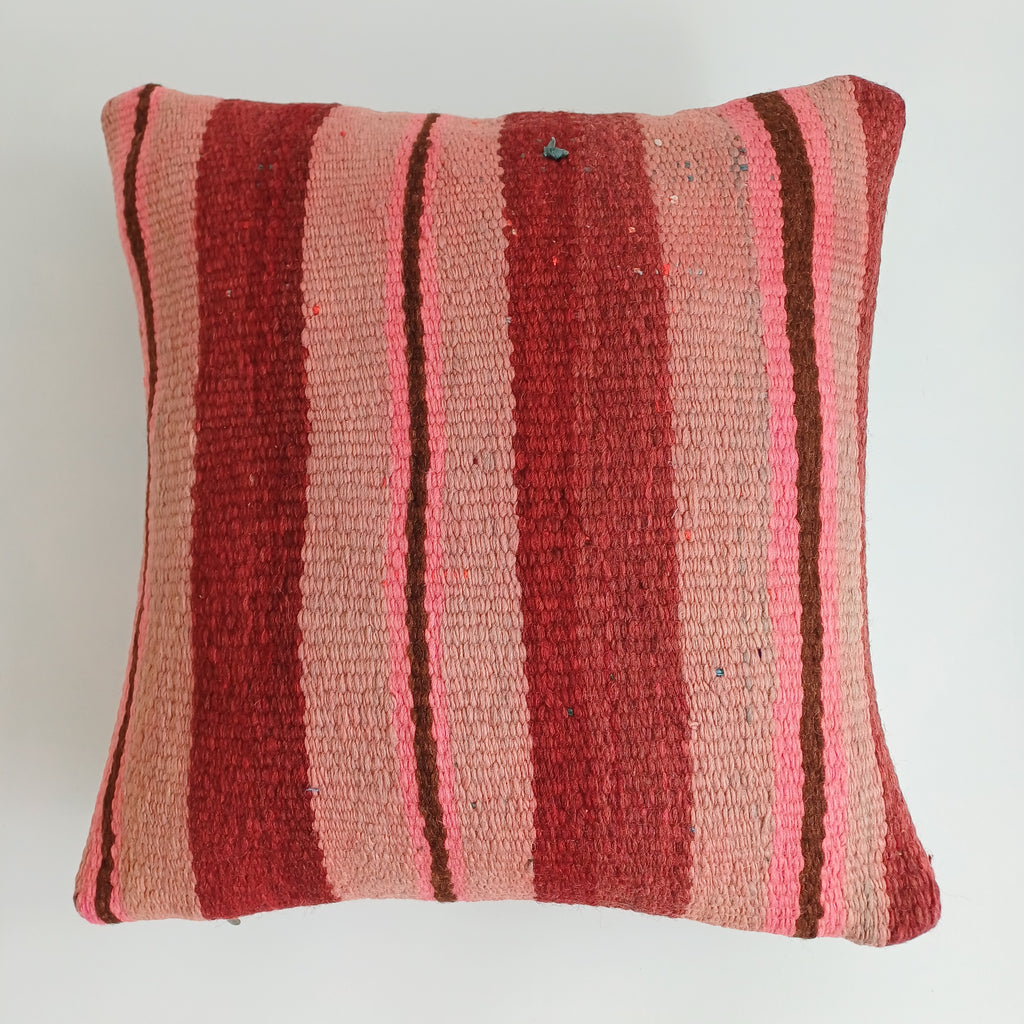 Moroccan Handmade Multicoloured Rug Cushion Cover 16''x16'' / 40x40 CM