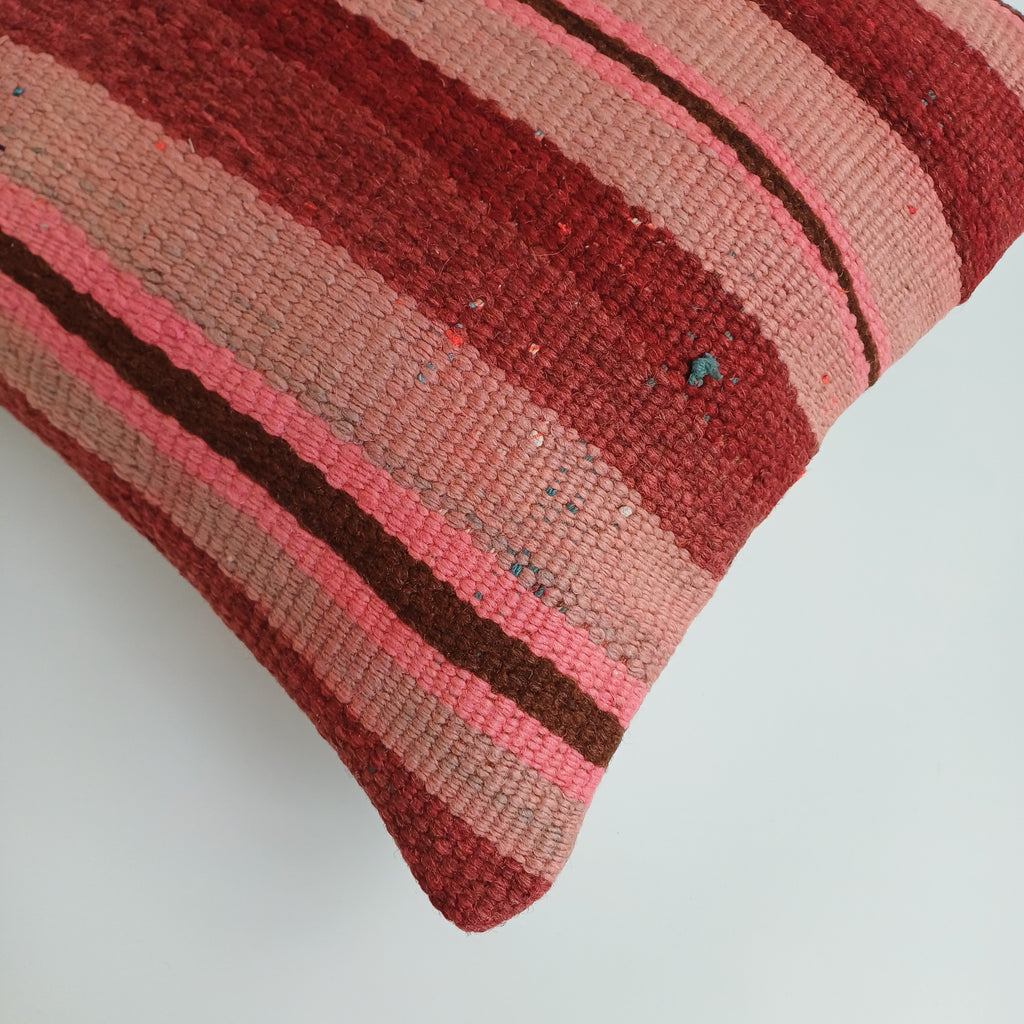 Moroccan Handmade Multicoloured Rug Cushion Cover 16''x16'' / 40x40 CM