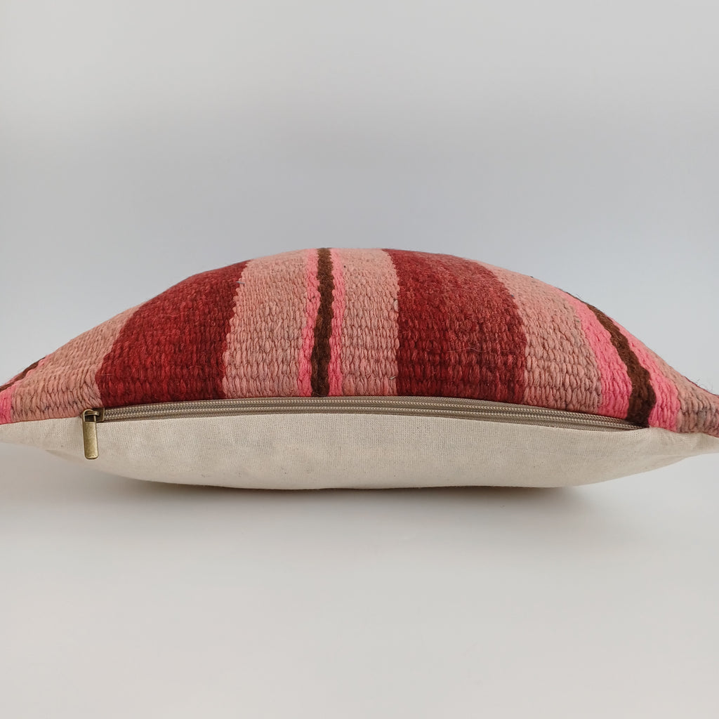 Moroccan Handmade Multicoloured Rug Cushion Cover 16''x16'' / 40x40 CM