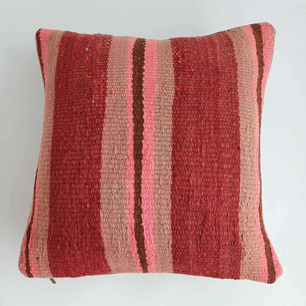 Moroccan Handmade Multicoloured Rug Cushion Cover 16''x16'' / 40x40 CM