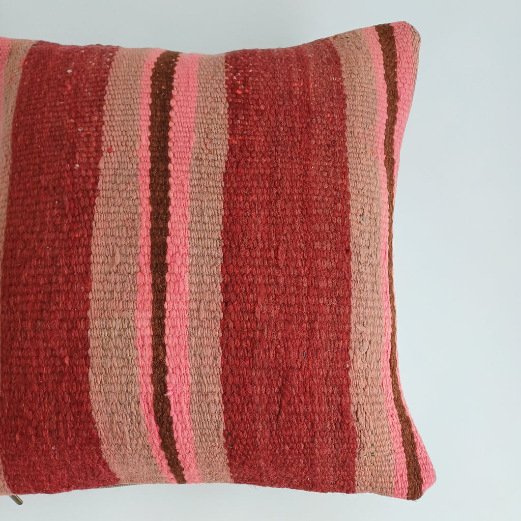 Moroccan Handmade Multicoloured Rug Cushion Cover 16''x16'' / 40x40 CM
