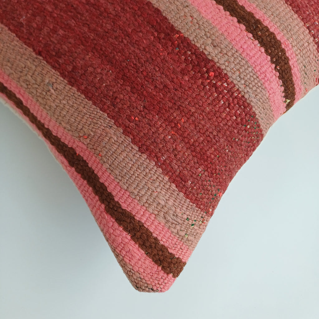 Moroccan Handmade Multicoloured Rug Cushion Cover 16''x16'' / 40x40 CM