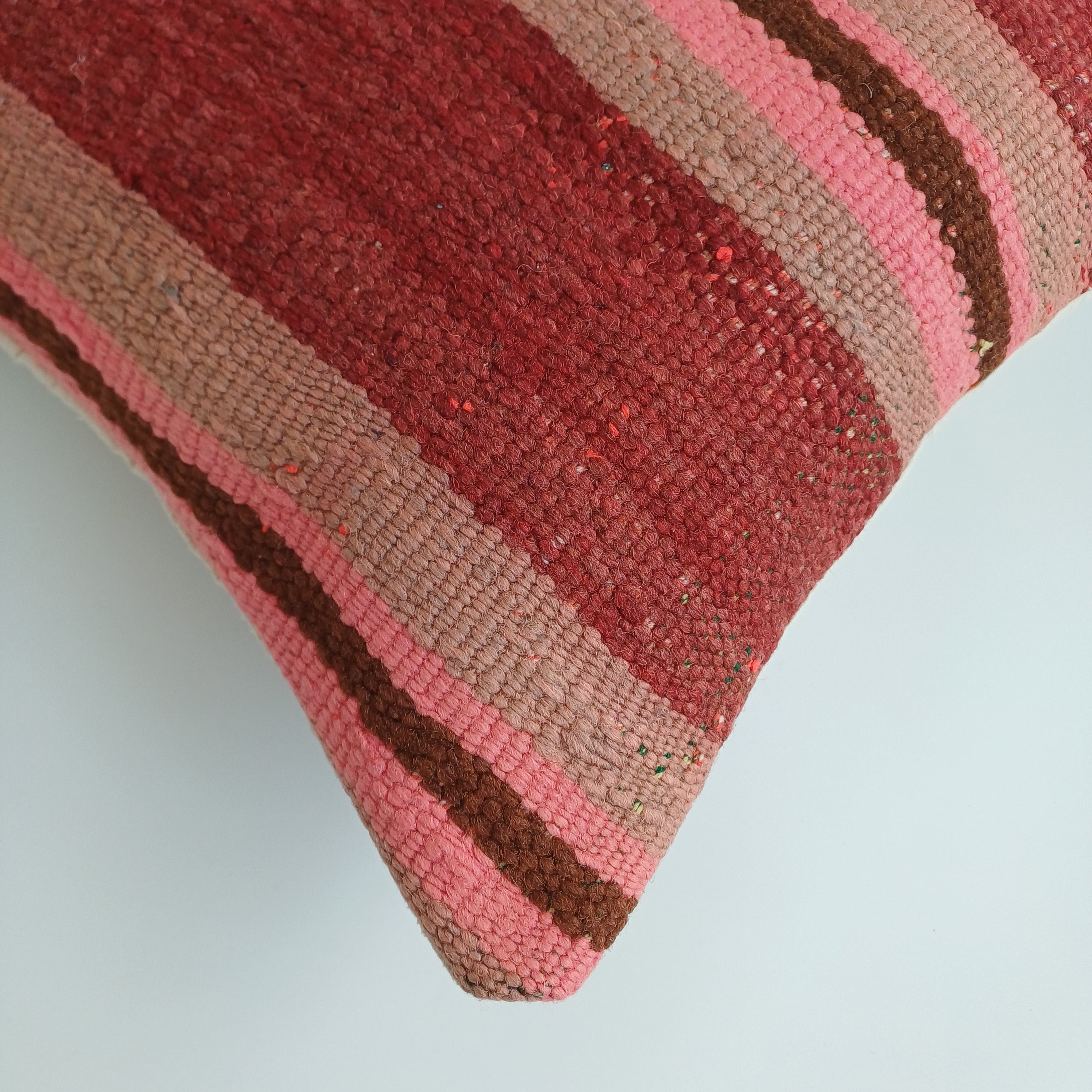 Moroccan Handmade Multicoloured Rug Cushion Cover 16''x16'' / 40x40 CM