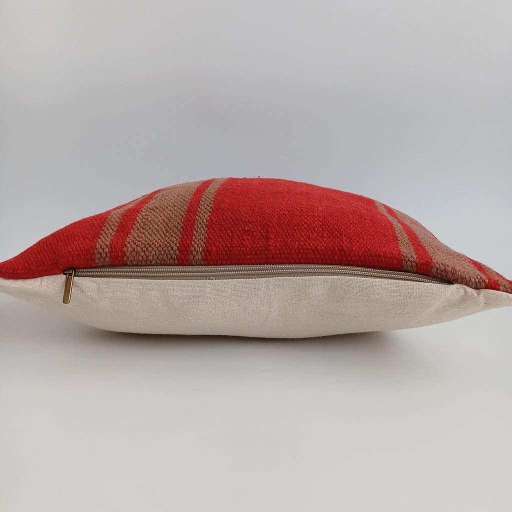 Moroccan Handmade Multicoloured Rug Cushion Cover 16''x16'' / 40x40 CM