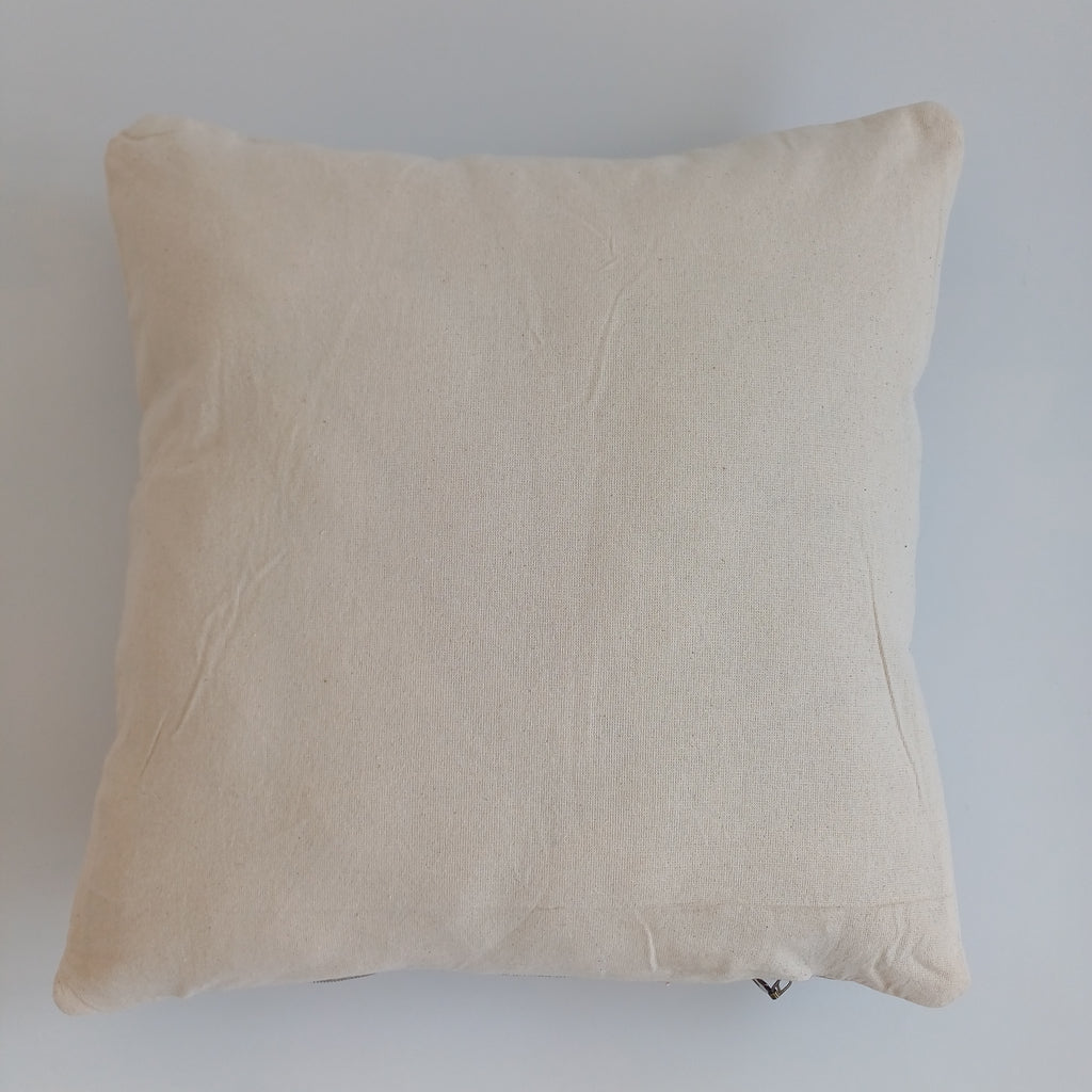 Moroccan Handmade Oatmeal Cactus Silk Cushion Cover 16''x16'' / 40x40 CM