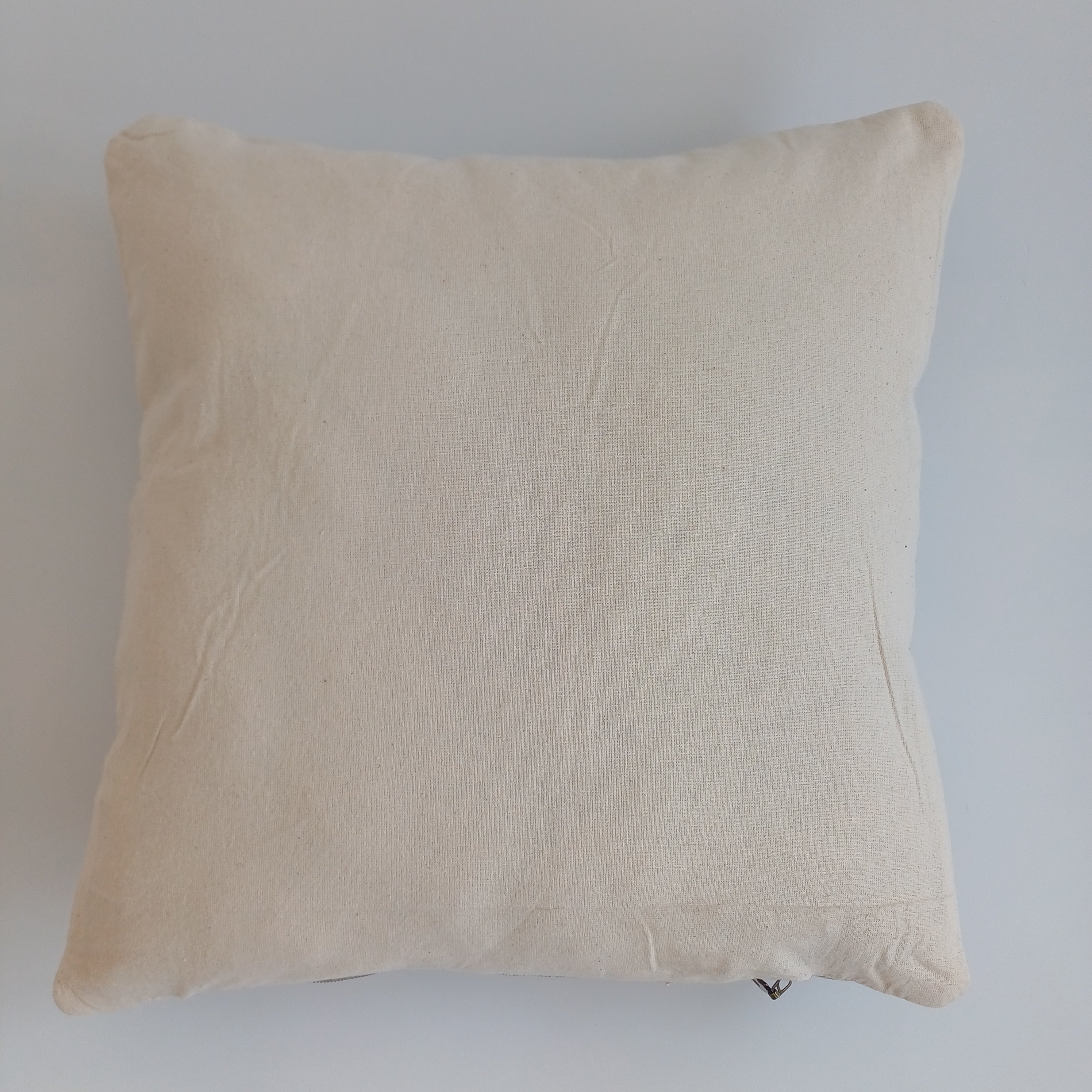 Moroccan Handmade Oatmeal Cactus Silk Cushion Cover 16''x16'' / 40x40 CM
