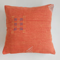 Moroccan Handmade Red Orange Cactus Silk Cushion Cover 16''x16'' / 40x40 CM