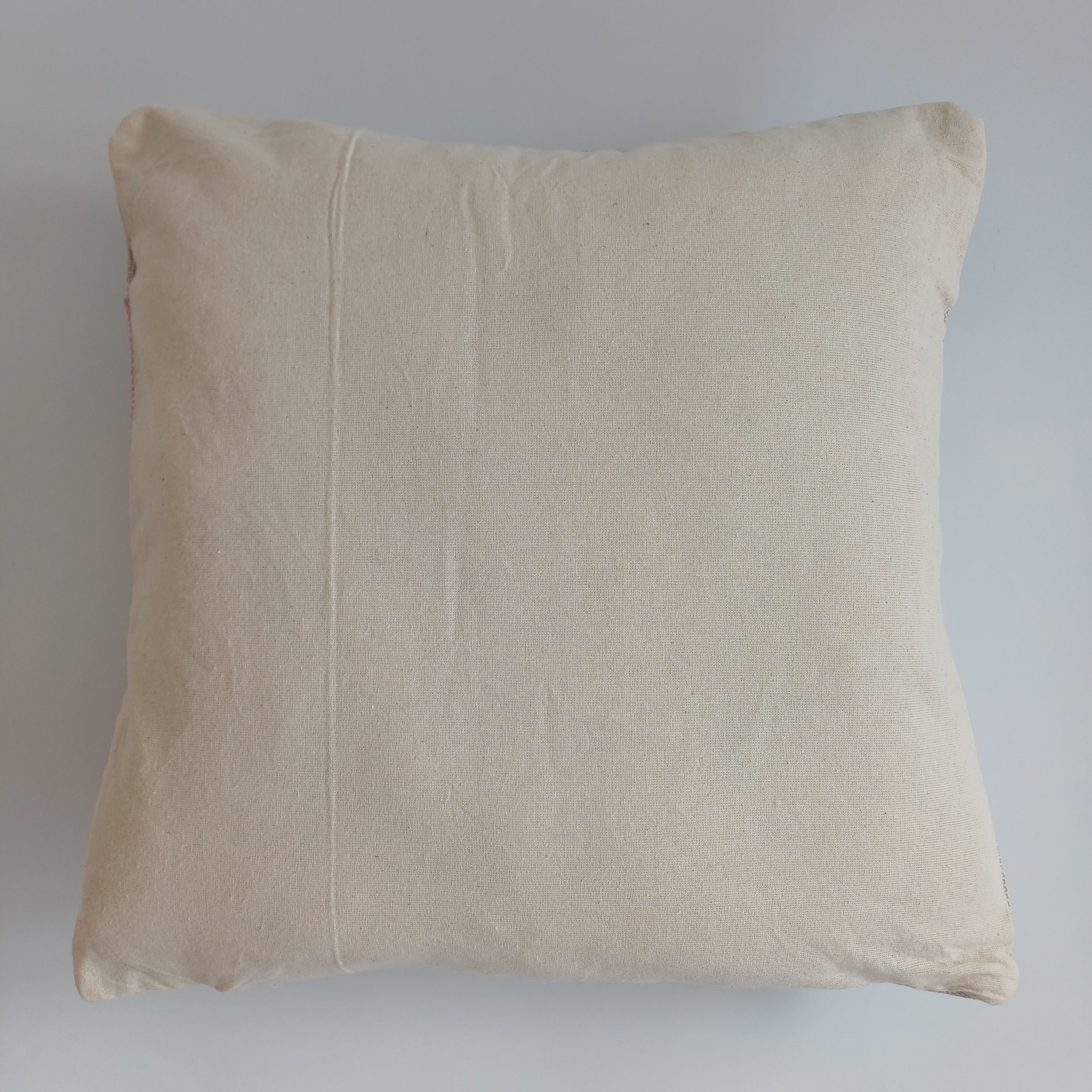 Moroccan Handmade Oatmeal Cactus Silk Cushion Cover 16''x16'' / 40x40 CM