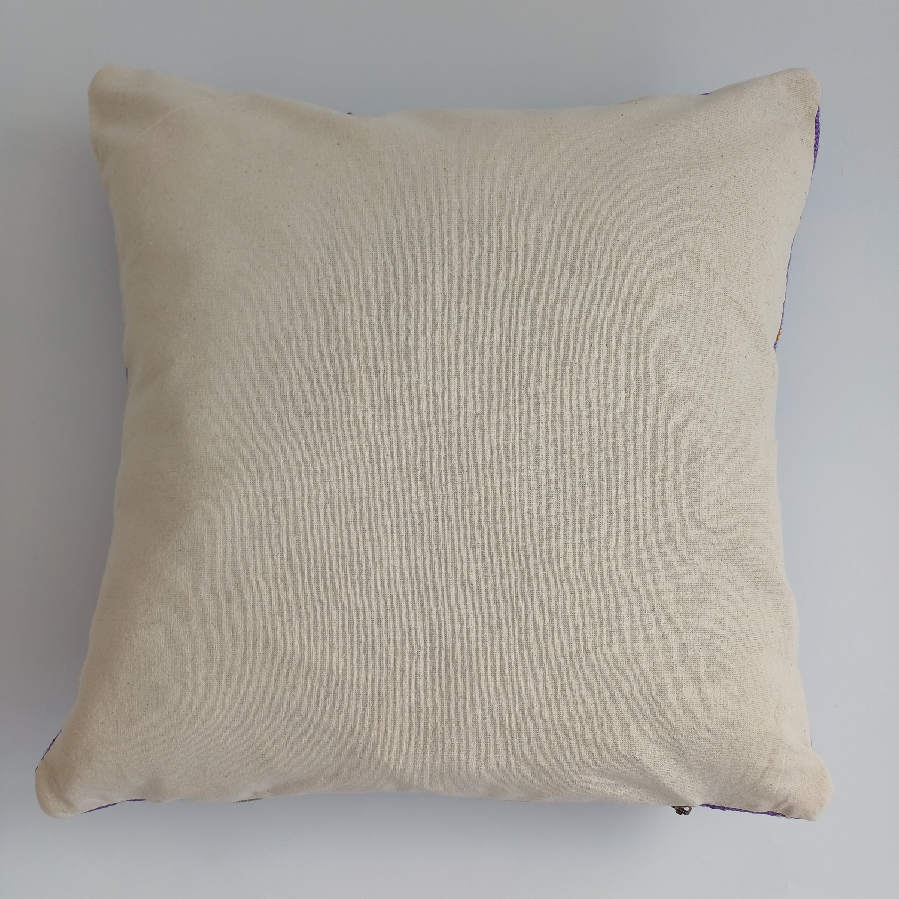 Moroccan Handmade Purple Cactus Silk Cushion Cover 16''x16'' / 40x40 CM