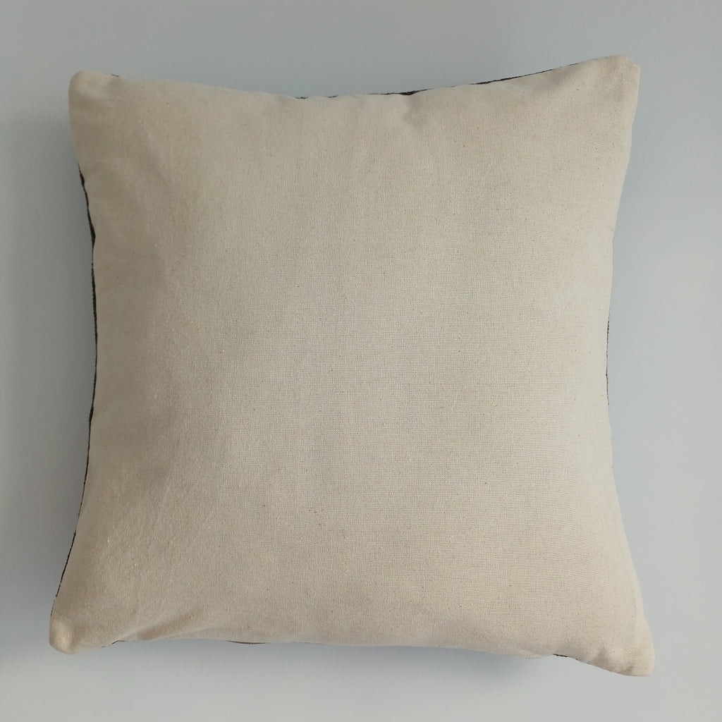 Moroccan Handmade Brown Cactus Silk Cushion Cover 16''x16'' / 40x40 CM