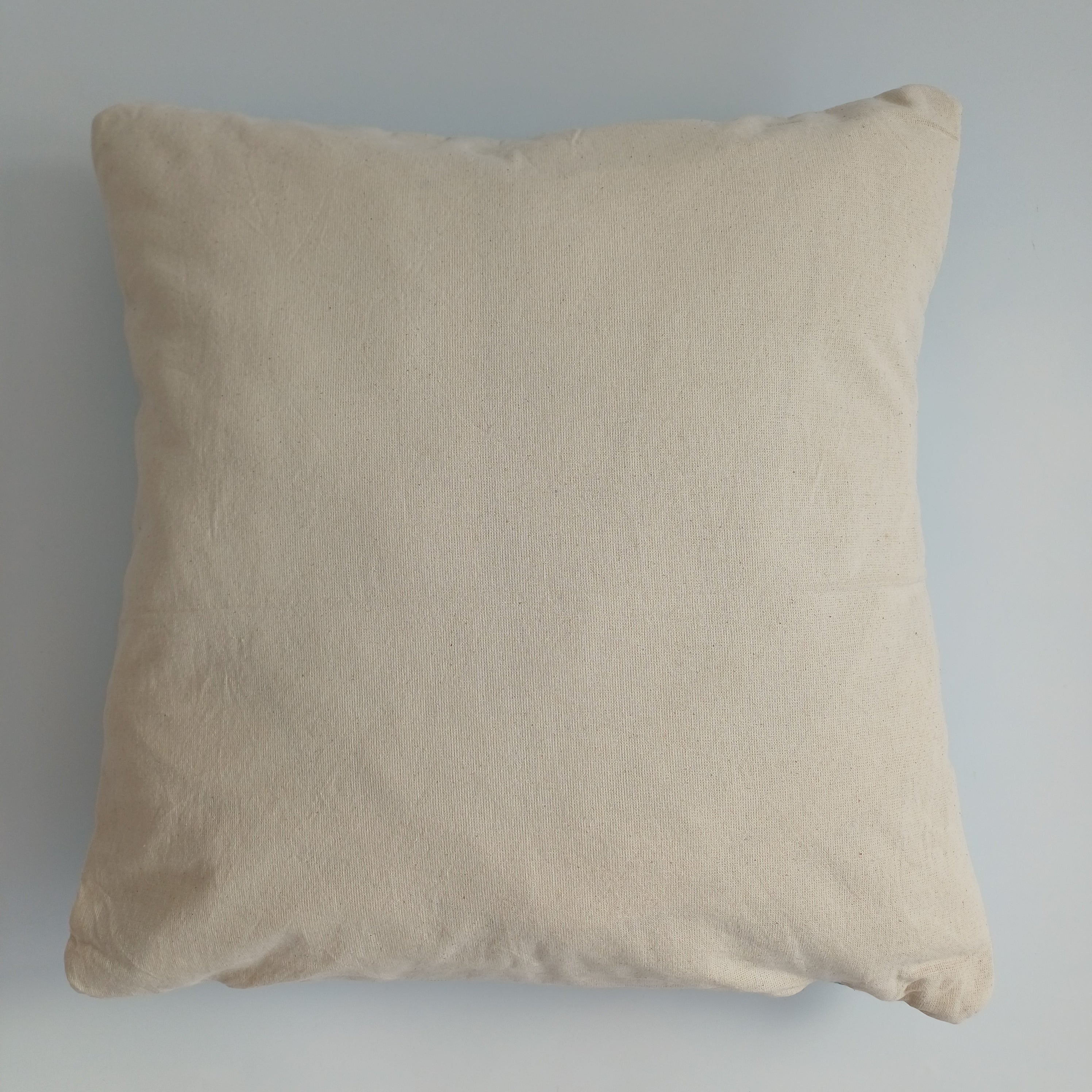 Moroccan Handmade Teal Blue Cactus Silk Cushion Cover 16''x16'' / 40x40 CM