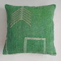 Moroccan Handmade Green Cactus Silk Cushion Cover 16''x16'' / 40x40 CM