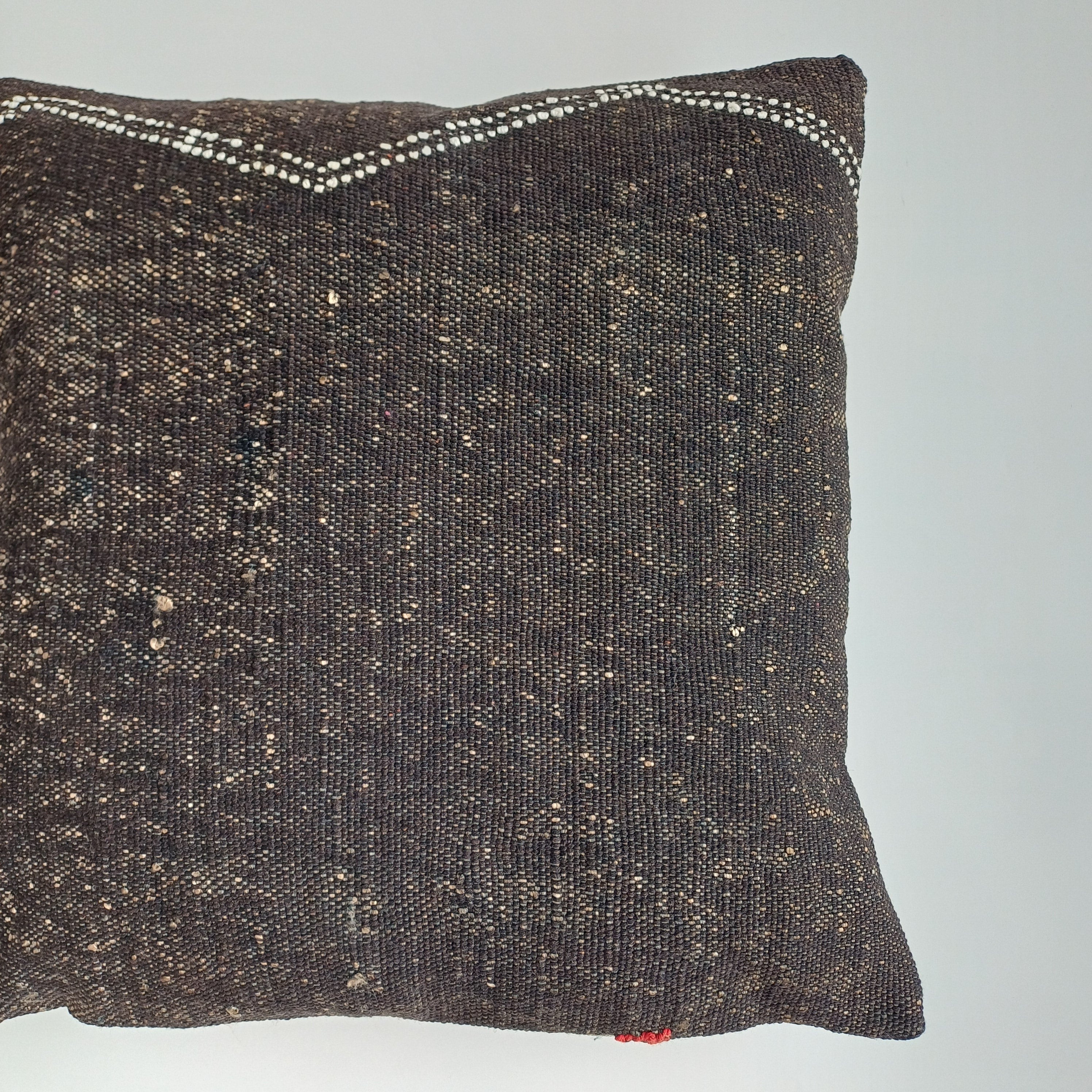 Moroccan Handmade Brown Cactus Silk Cushion Cover 16''x16'' / 40x40 CM