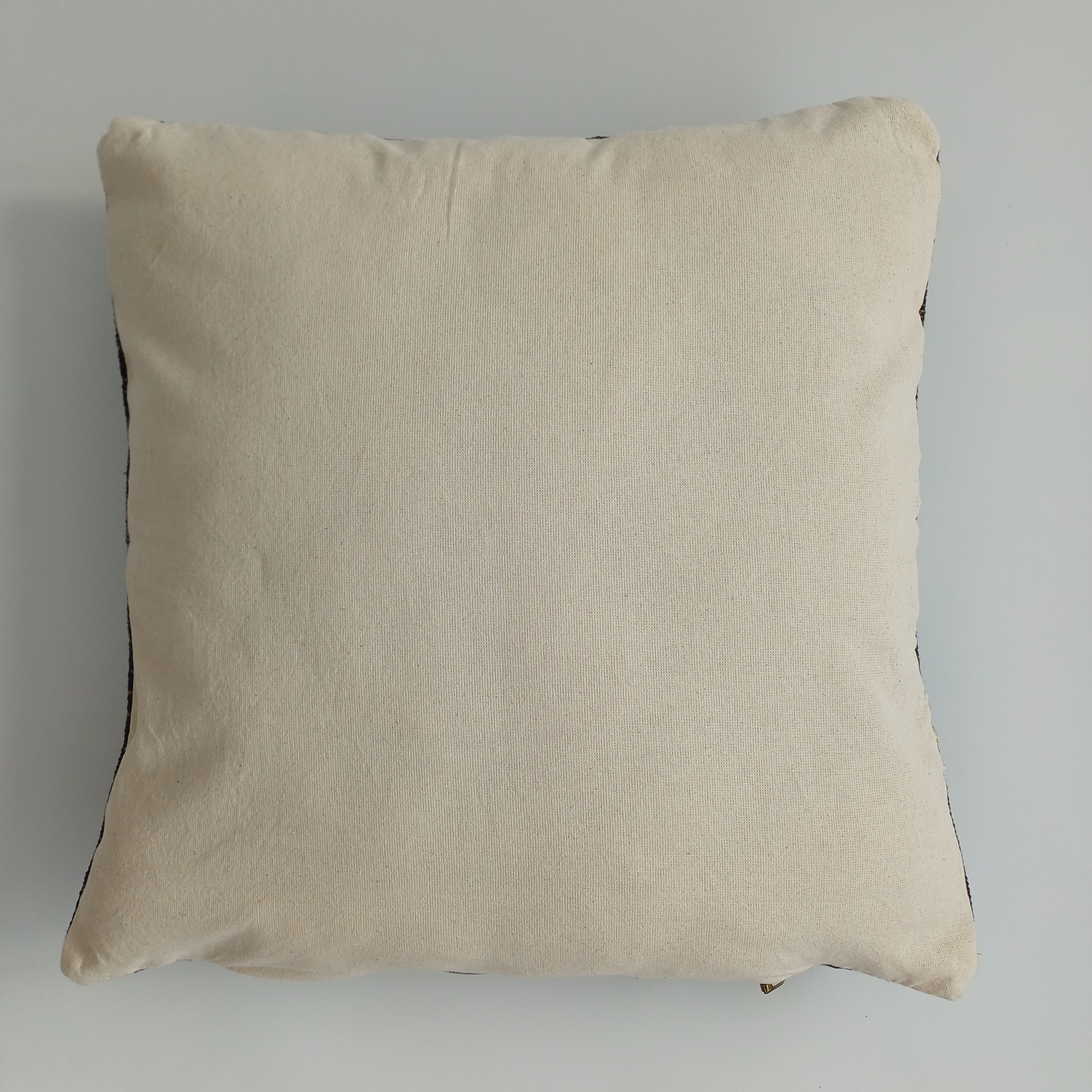 Moroccan Handmade Brown Cactus Silk Cushion Cover 16''x16'' / 40x40 CM