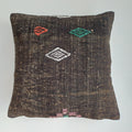 Moroccan Handmade Brown Cactus Silk Cushion Cover 16''x16'' / 40x40 CM