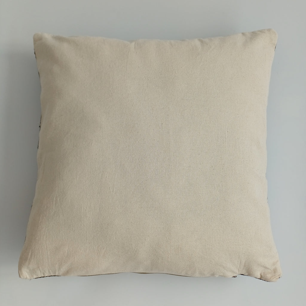Moroccan Handmade Brown Cactus Silk Cushion Cover 16''x16'' / 40x40 CM