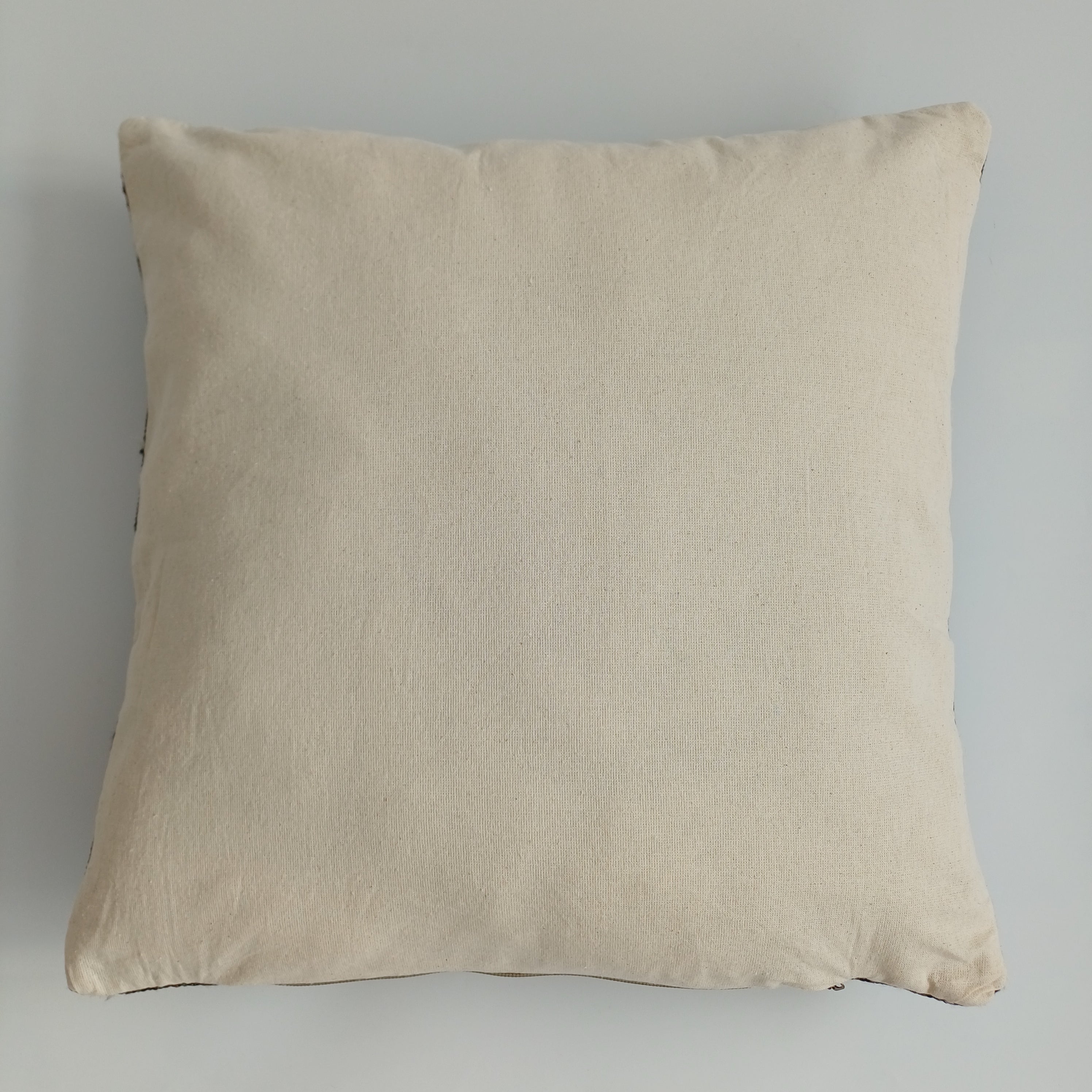 Moroccan Handmade Brown Cactus Silk Cushion Cover 16''x16'' / 40x40 CM