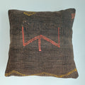 Moroccan Handmade Brown Cactus Silk Cushion Cover 16''x16'' / 40x40 CM