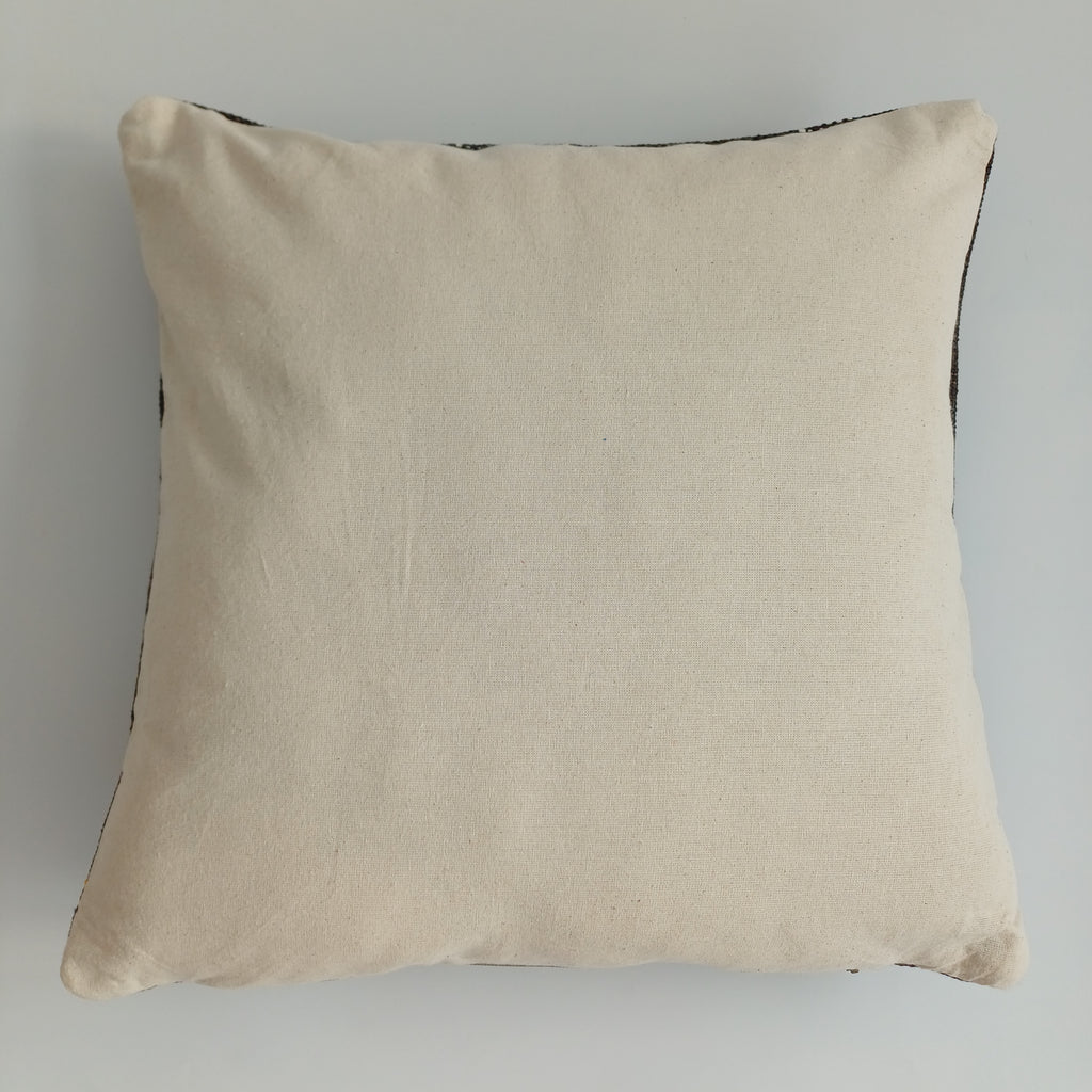 Moroccan Handmade Brown Cactus Silk Cushion Cover 16''x16'' / 40x40 CM