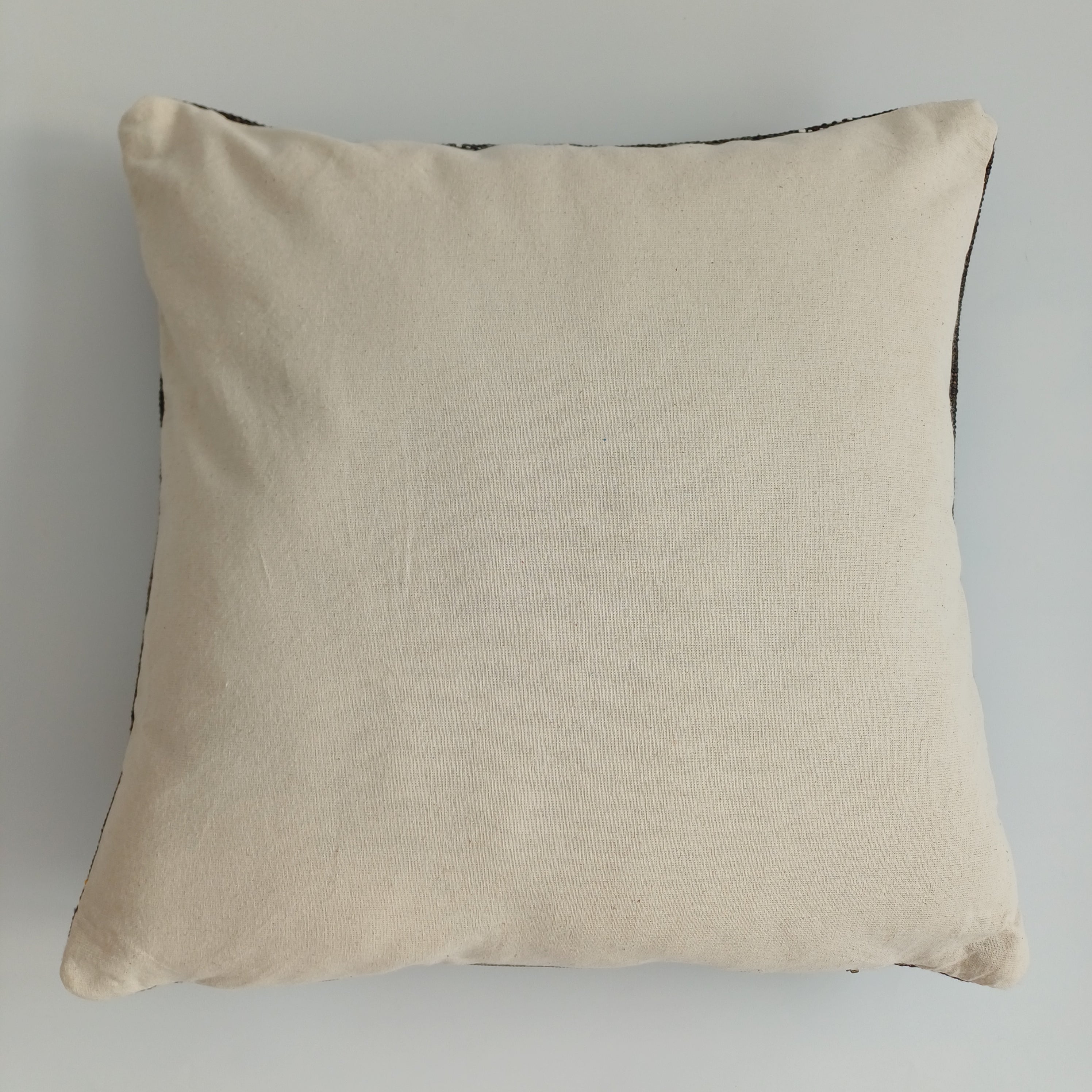Moroccan Handmade Brown Cactus Silk Cushion Cover 16''x16'' / 40x40 CM