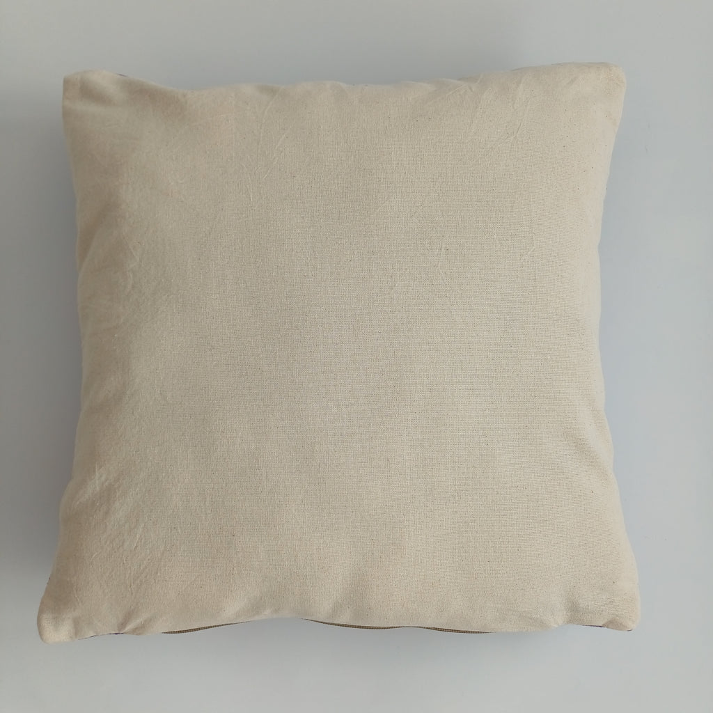 Moroccan Handmade Purple Cactus Silk Cushion Cover 16''x16'' / 40x40 CM