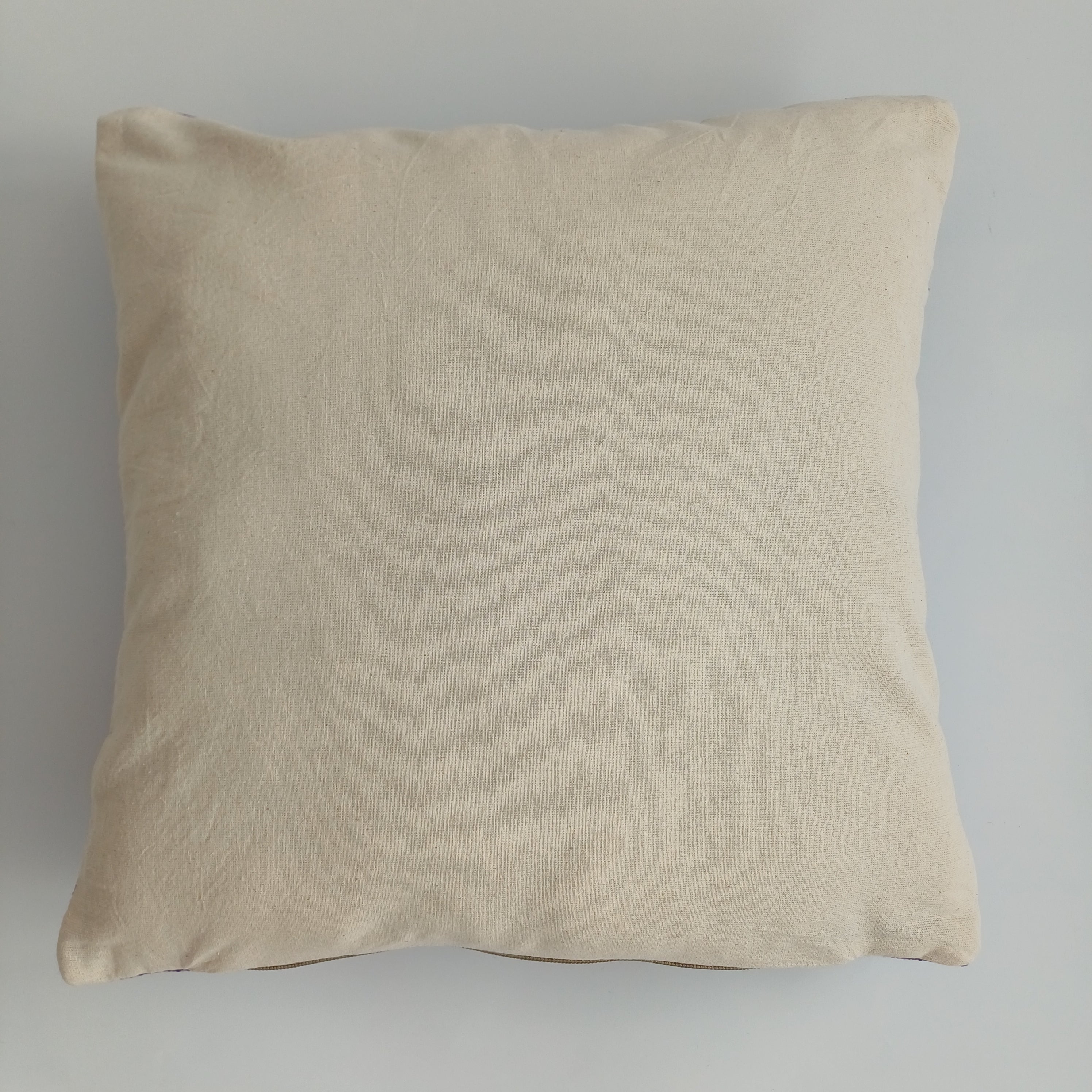 Moroccan Handmade Purple Cactus Silk Cushion Cover 16''x16'' / 40x40 CM