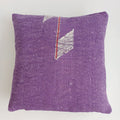 Moroccan Handmade Purple Cactus Silk Cushion Cover 16''x16'' / 40x40 CM