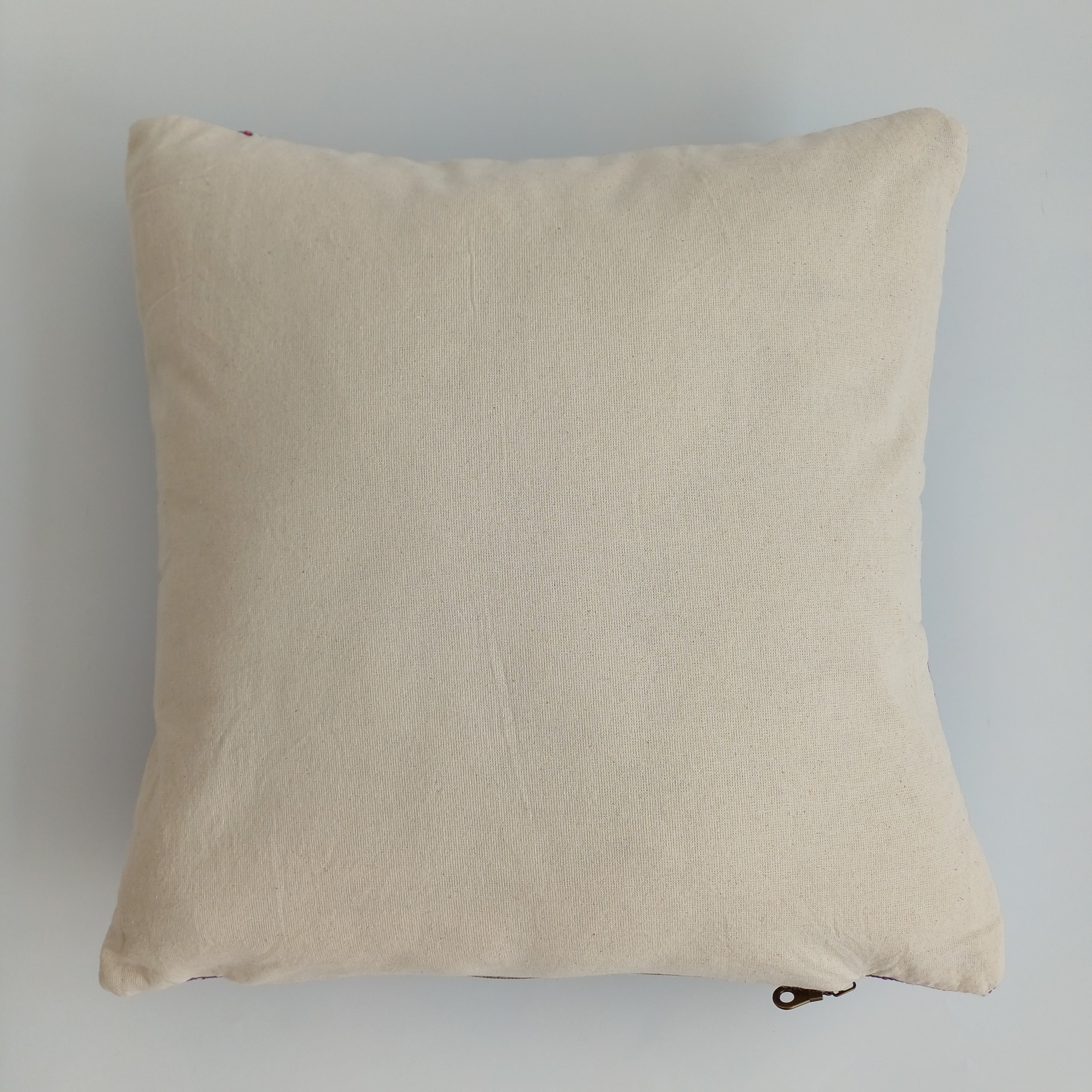 Moroccan Handmade Purple Cactus Silk Cushion Cover 16''x16'' / 40x40 CM