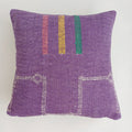 Moroccan Handmade Purple Cactus Silk Cushion Cover 16''x16'' / 40x40 CM