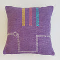 Moroccan Handmade Purple Cactus Silk Cushion Cover 16''x16'' / 40x40 CM