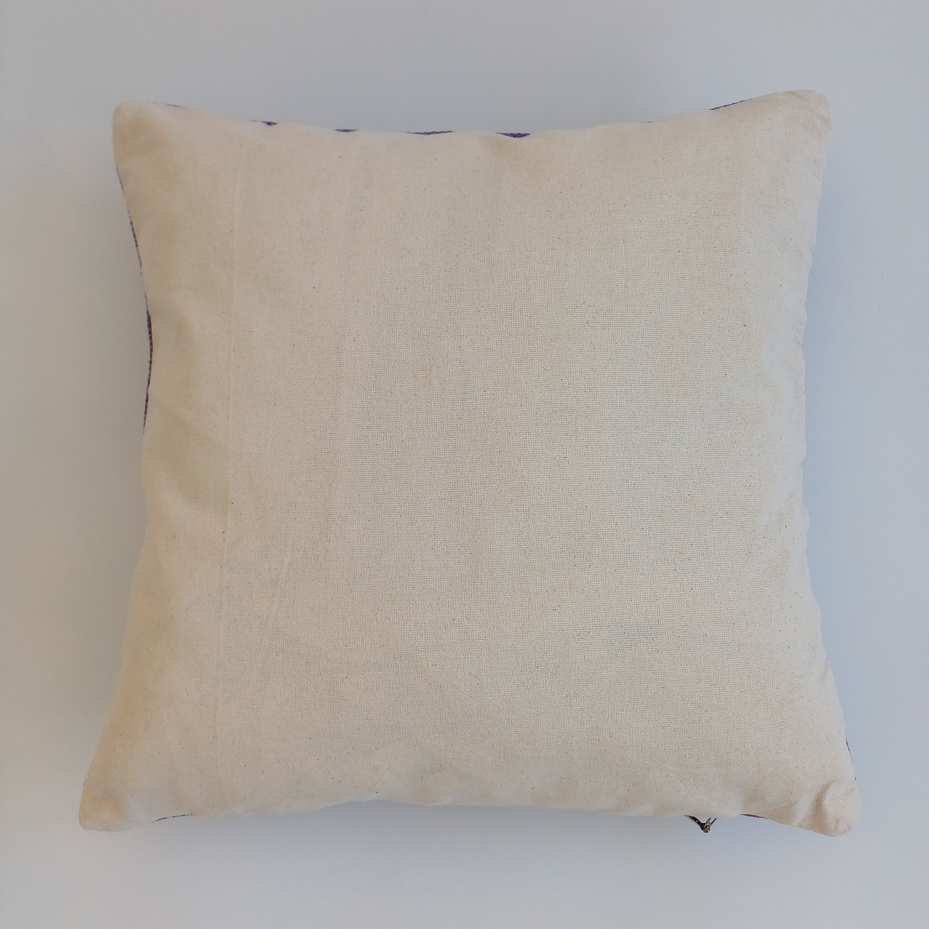 Moroccan Handmade Purple Cactus Silk Cushion Cover 16''x16'' / 40x40 CM