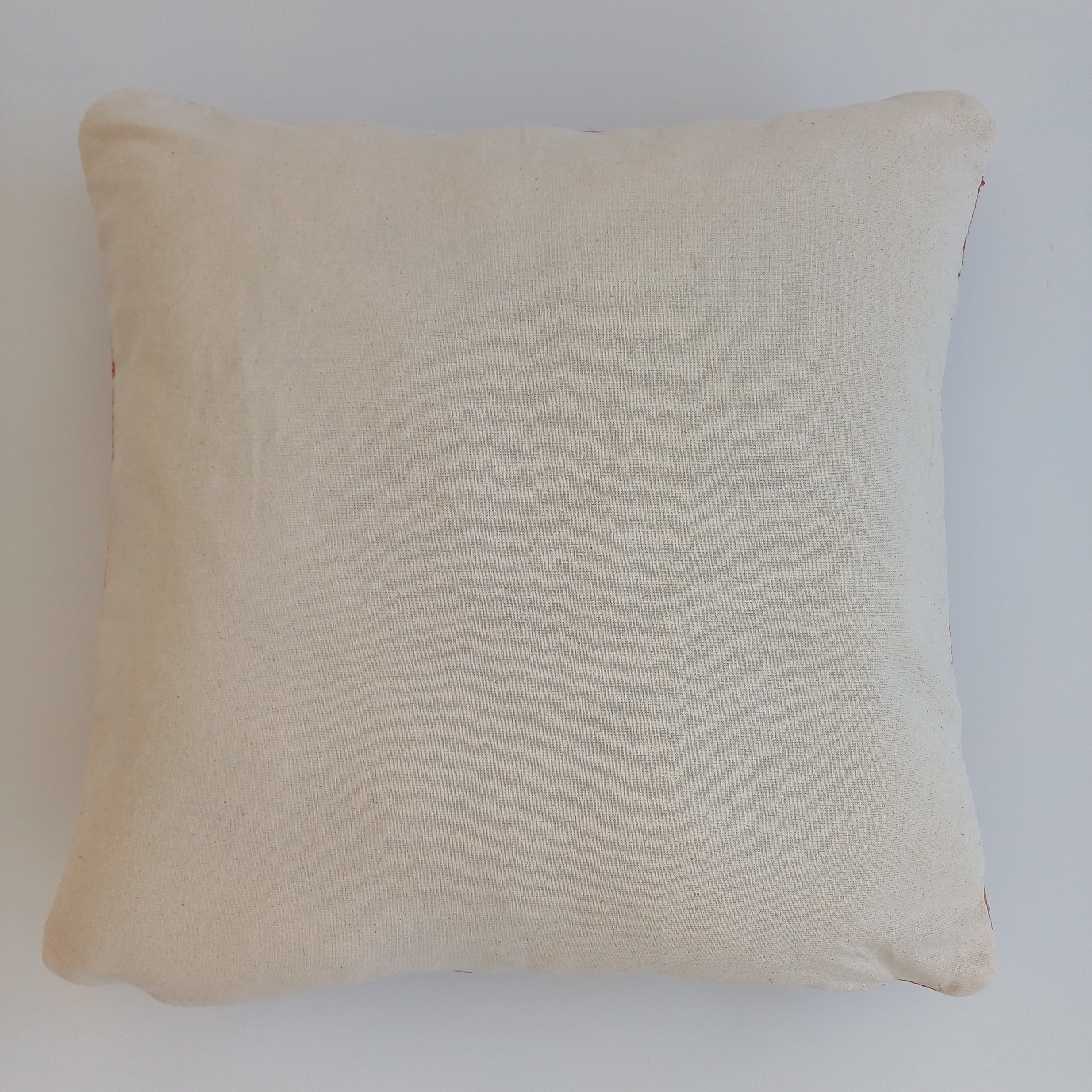 Moroccan Handmade Orange Cactus Silk Cushion Cover 16''x16'' / 40x40 CM