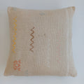 Moroccan Handmade Oatmeal Cactus Silk Cushion Cover 16''x16'' / 40x40 CM