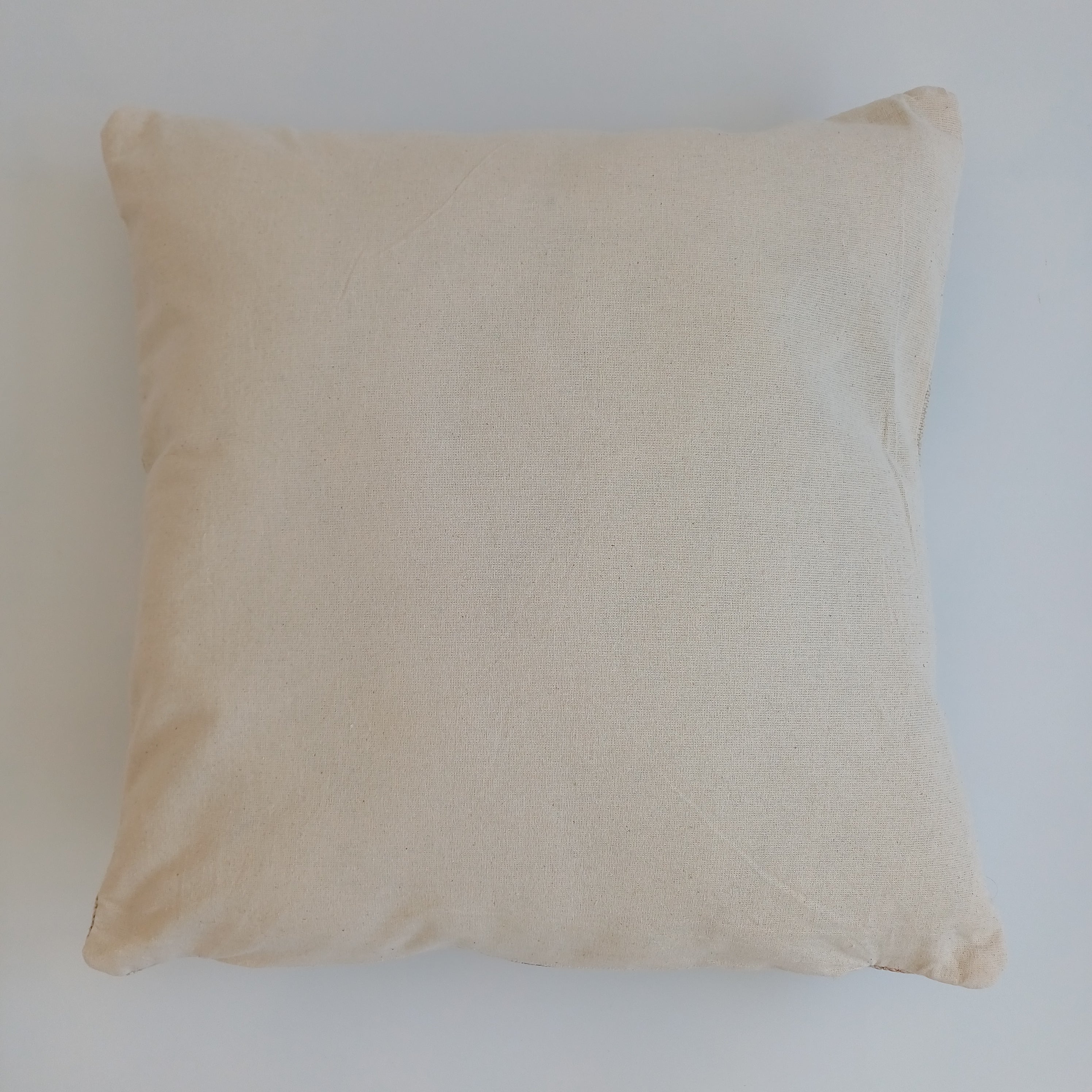 Moroccan Handmade Oatmeal Cactus Silk Cushion Cover 16''x16'' / 40x40 CM