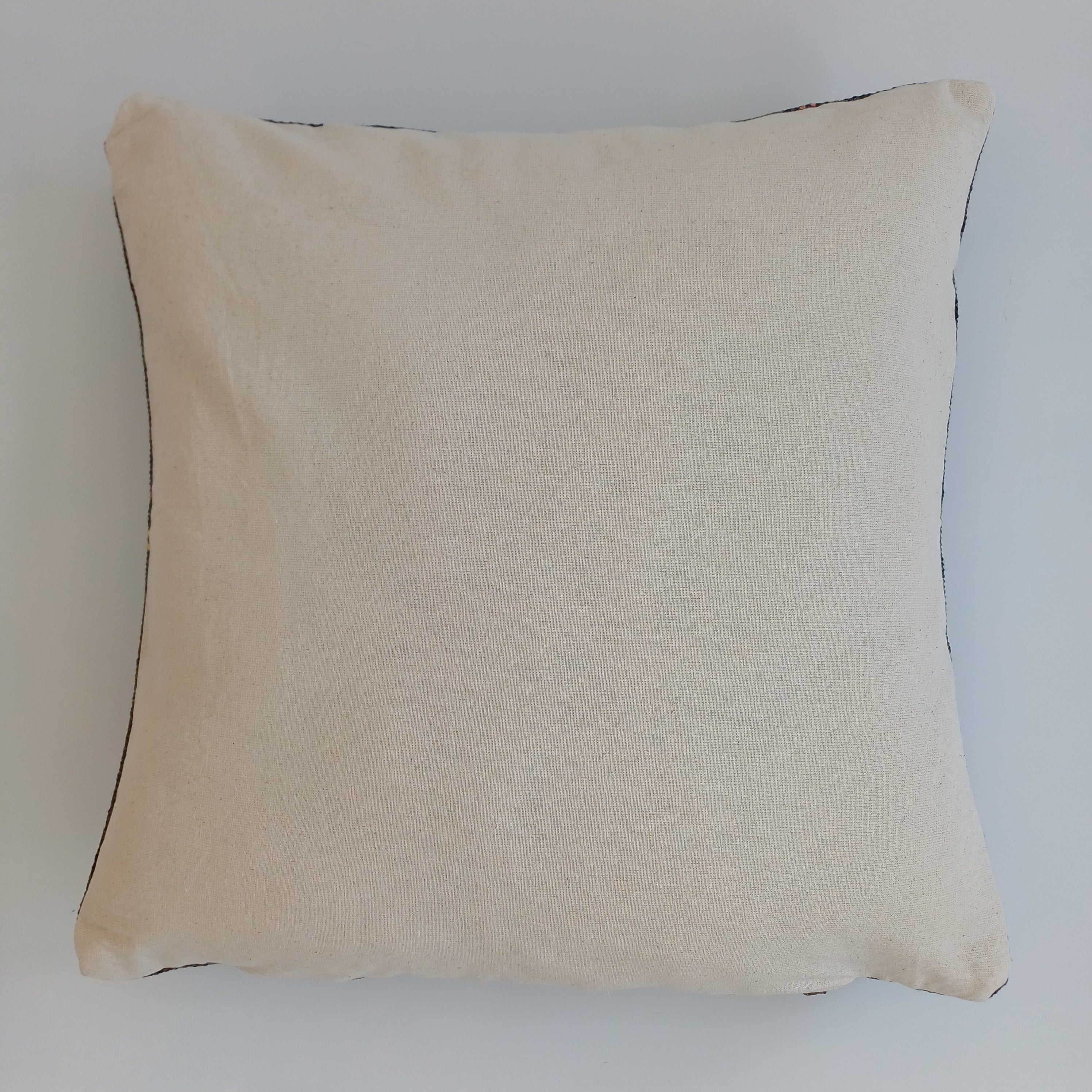 Moroccan Handmade Brown Cactus Silk Cushion Cover 16''x16'' / 40x40 CM