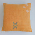 Moroccan Handmade Orange Cactus Silk Cushion Cover 16''x16'' / 40x40 CM