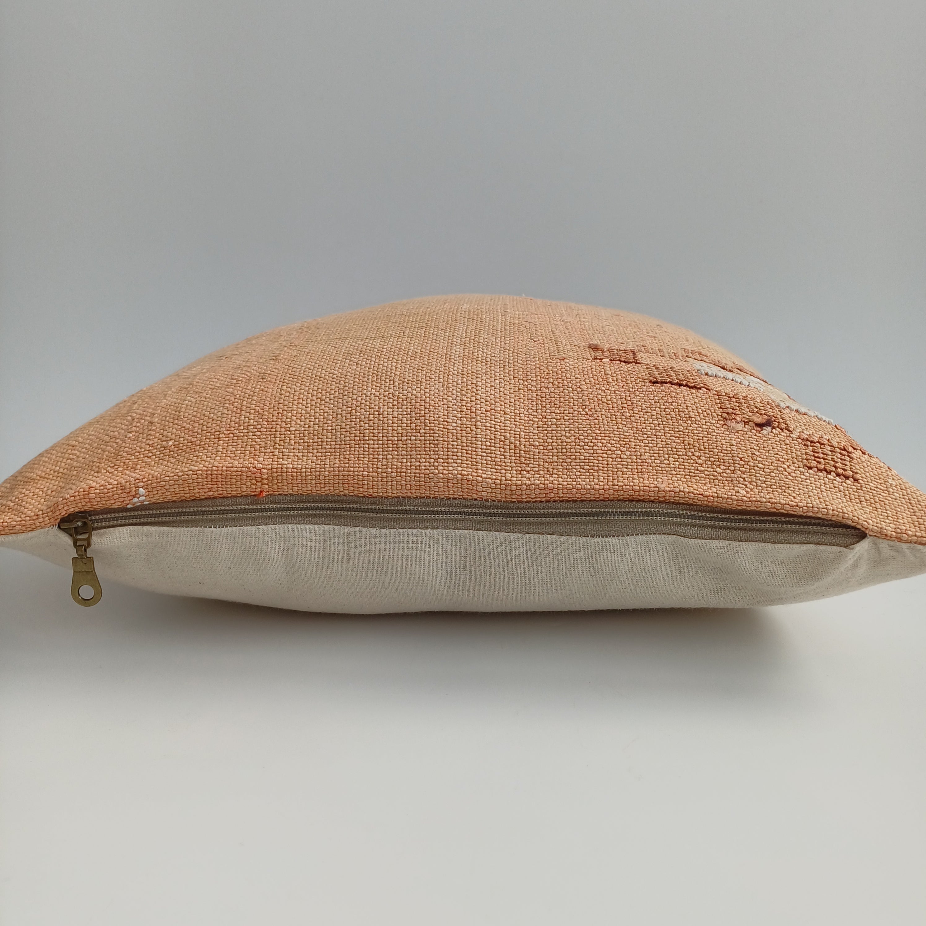 Moroccan Handmade Orange Cactus Silk Cushion Cover 16''x16'' / 40x40 CM